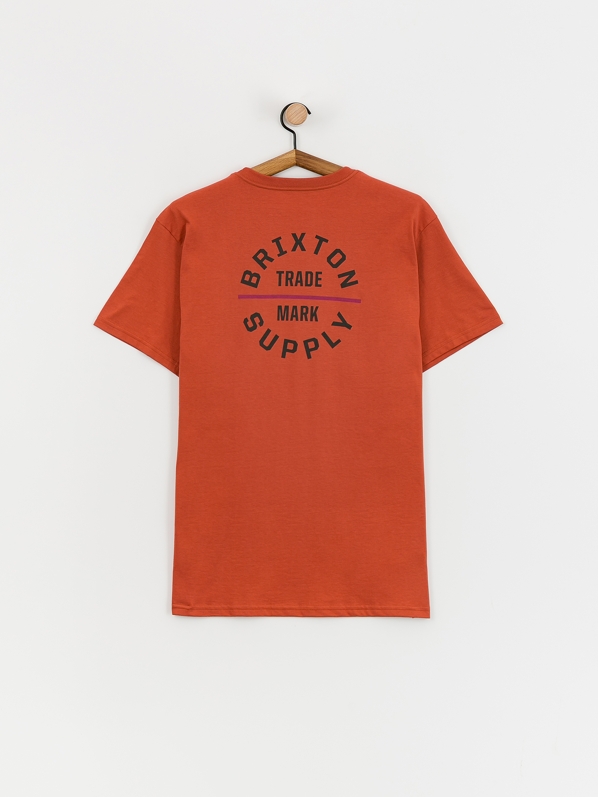 Tričko Brixton Oath V Stt (terracotta/washed black/cranbe)