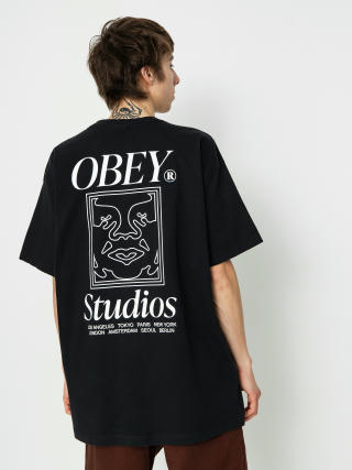 Tričko OBEY Studios Icon (jet black)