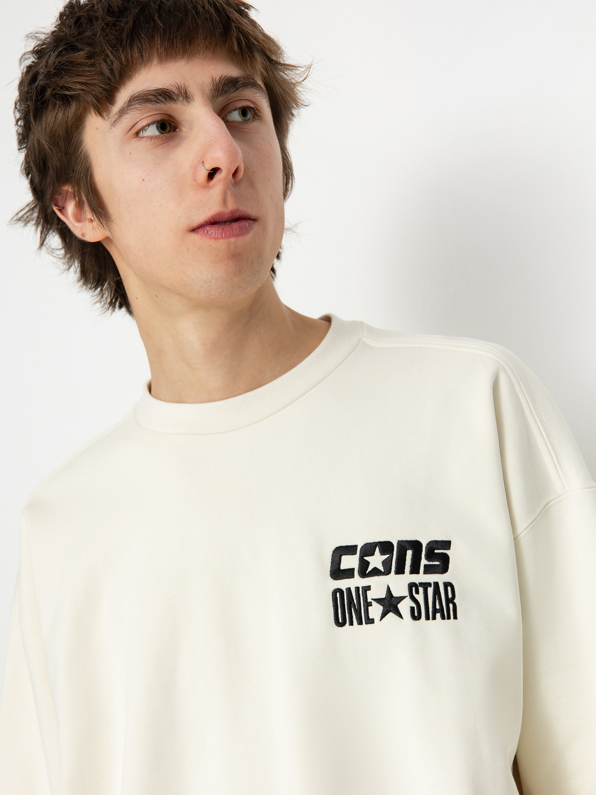 Mikina Converse Cons One Star (khaki/off white)