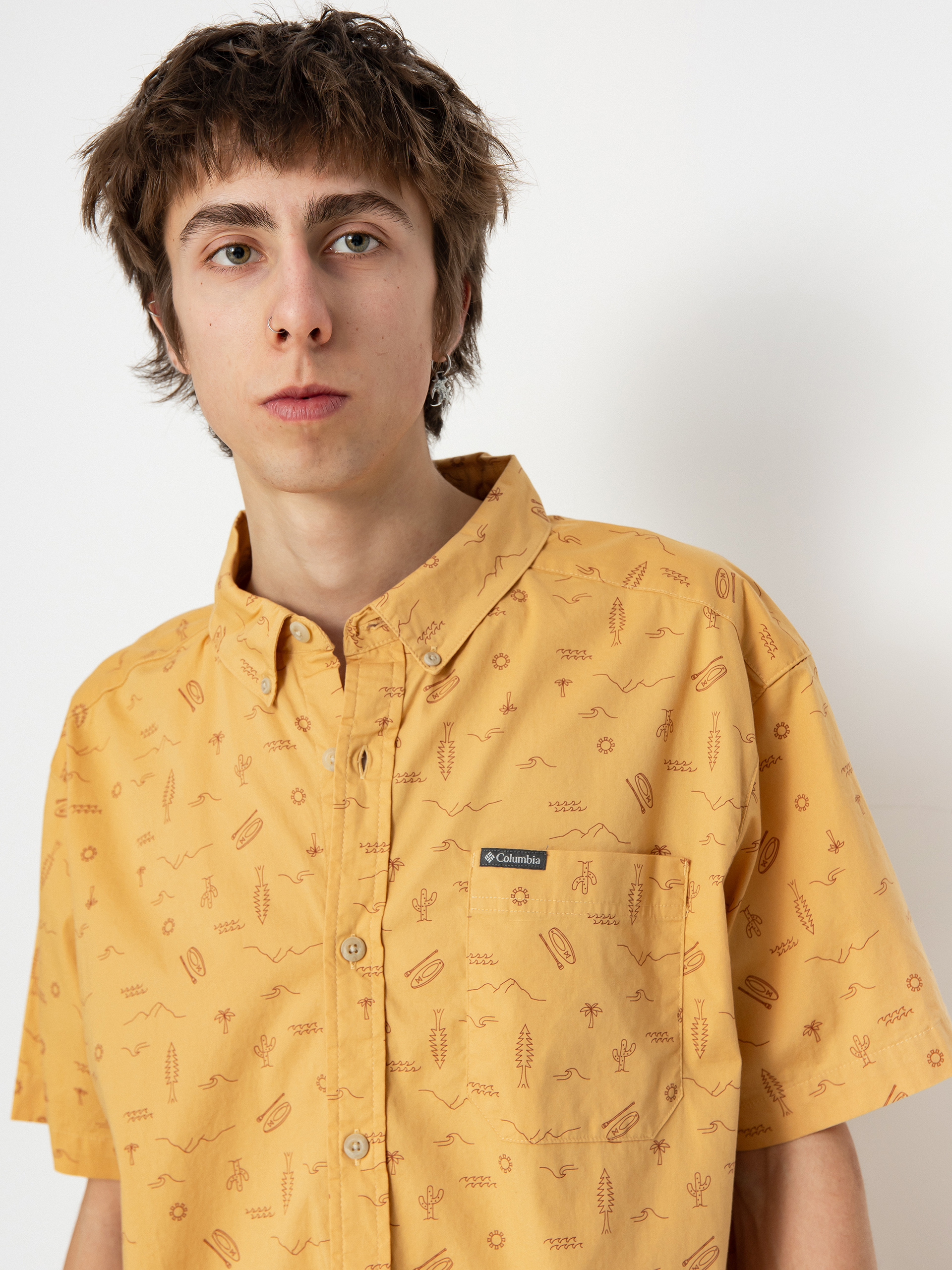 Košile Columbia Rapid Rivers Printed (light camel explorer)