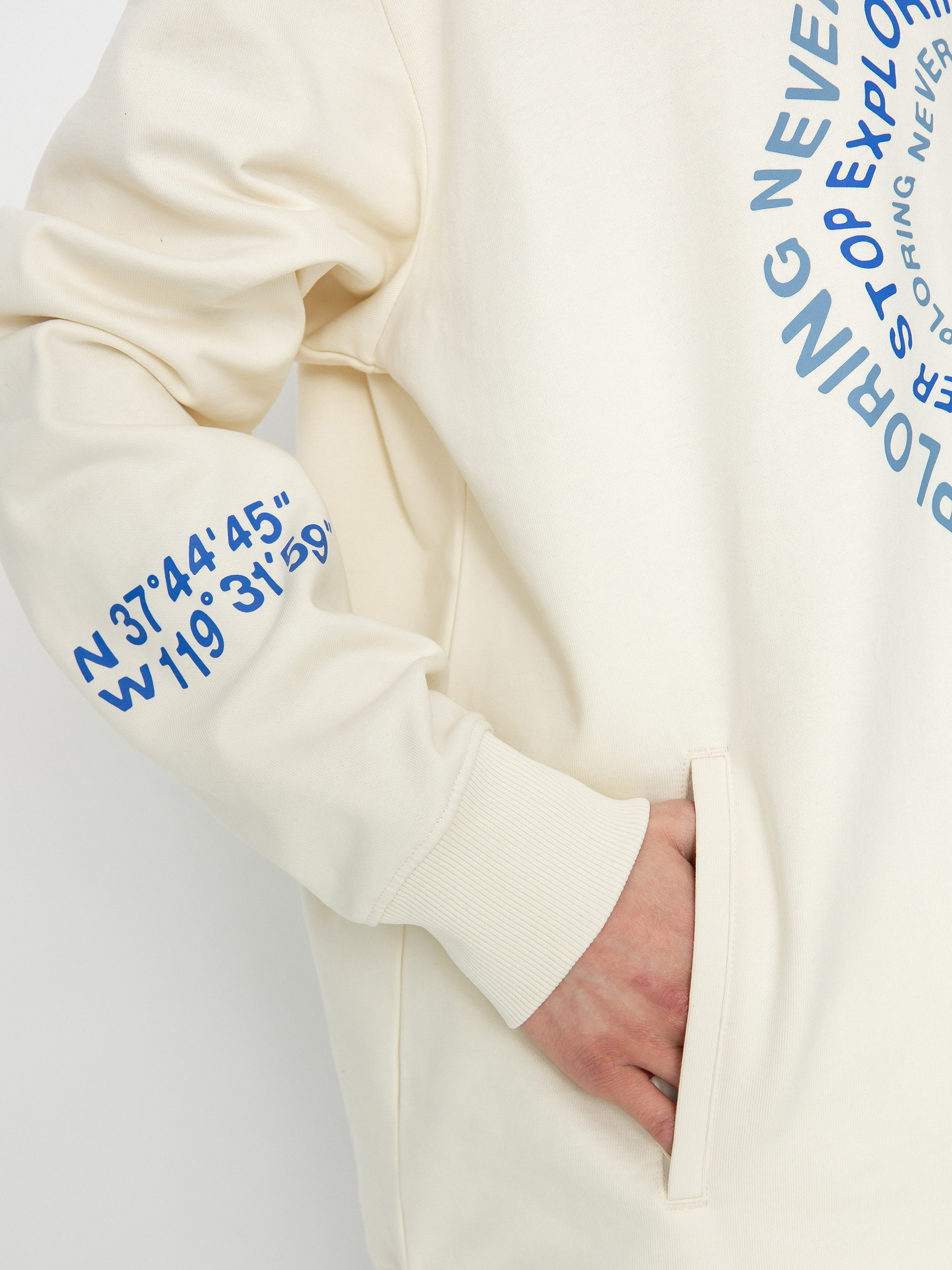 Mikina s kapucí The North Face Nse Graphic HD (white dune)