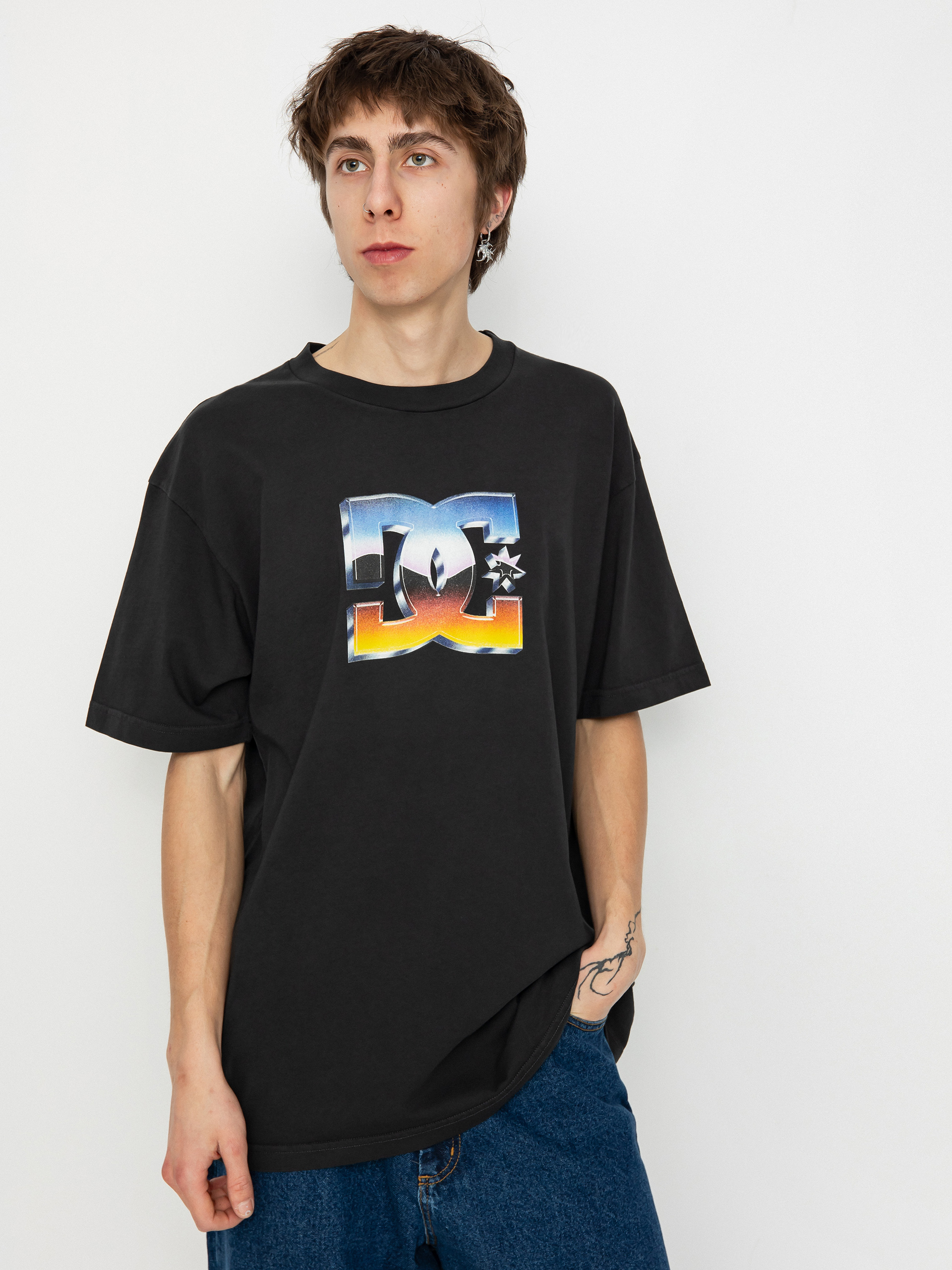 Tričko DC Chrome Star (black garment dye)