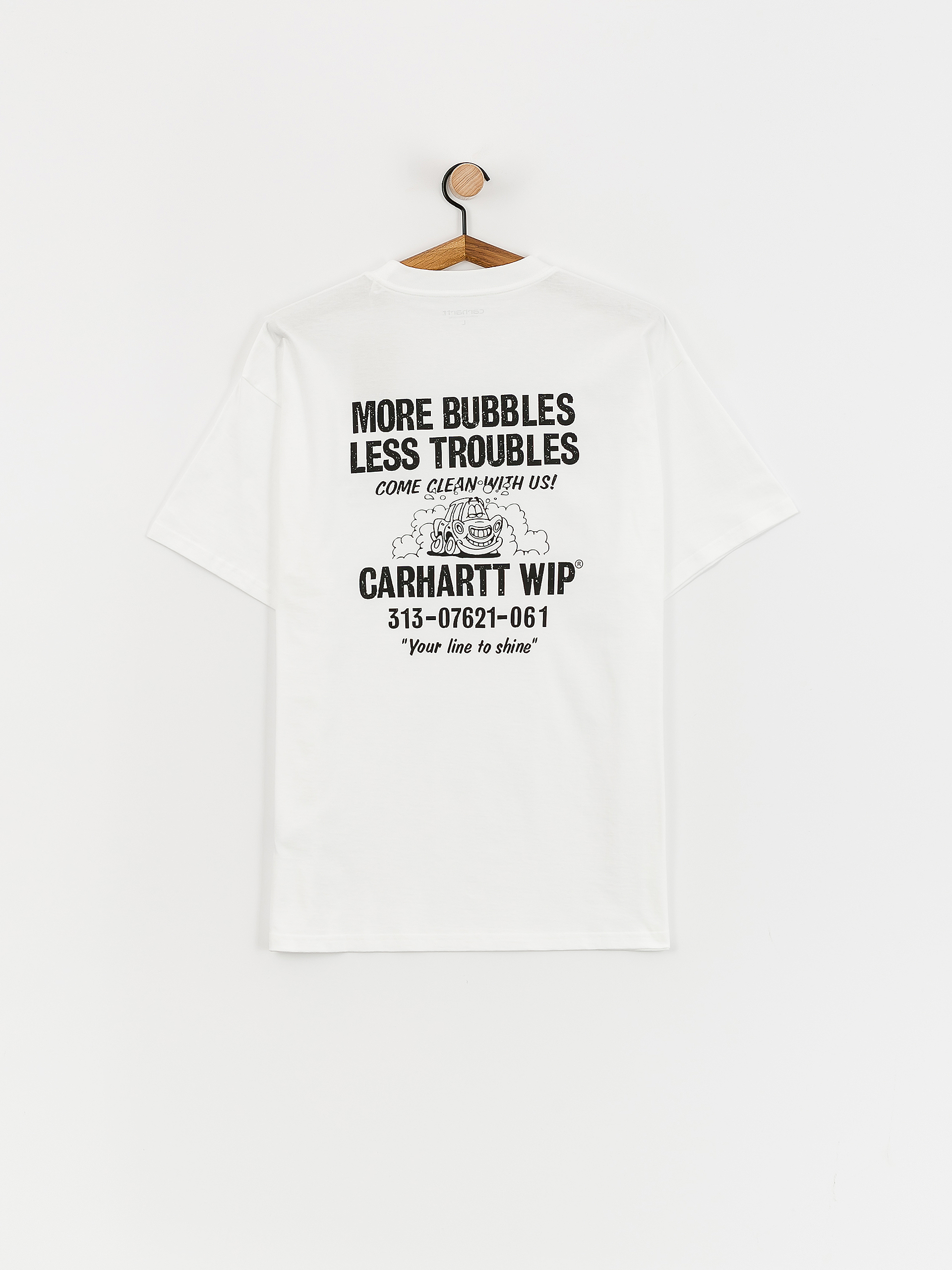 Tričko Carhartt WIP Less Troubles (white/black)