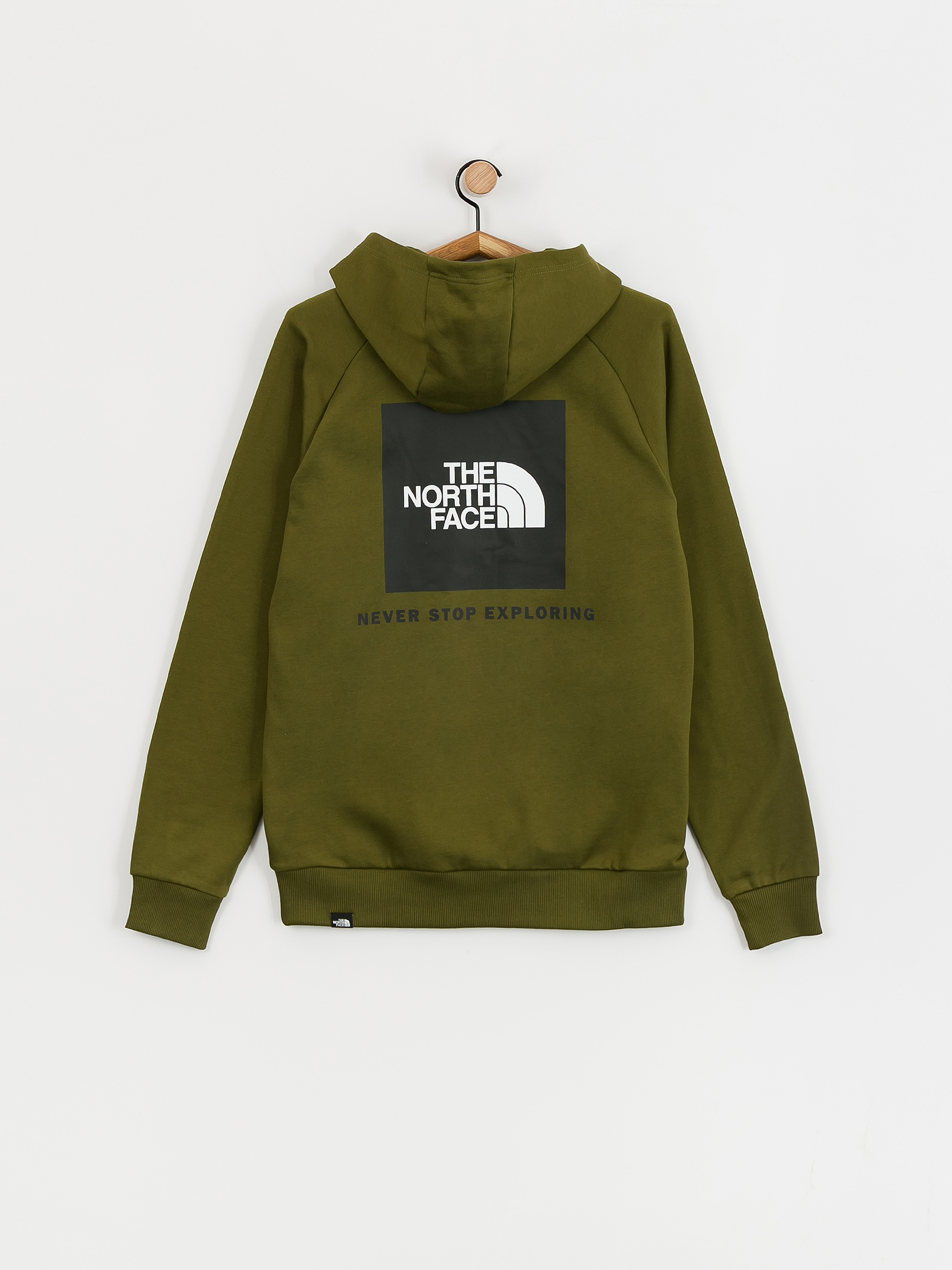Mikina s kapucí The North Face Raglan Redbox HD (forest olive)