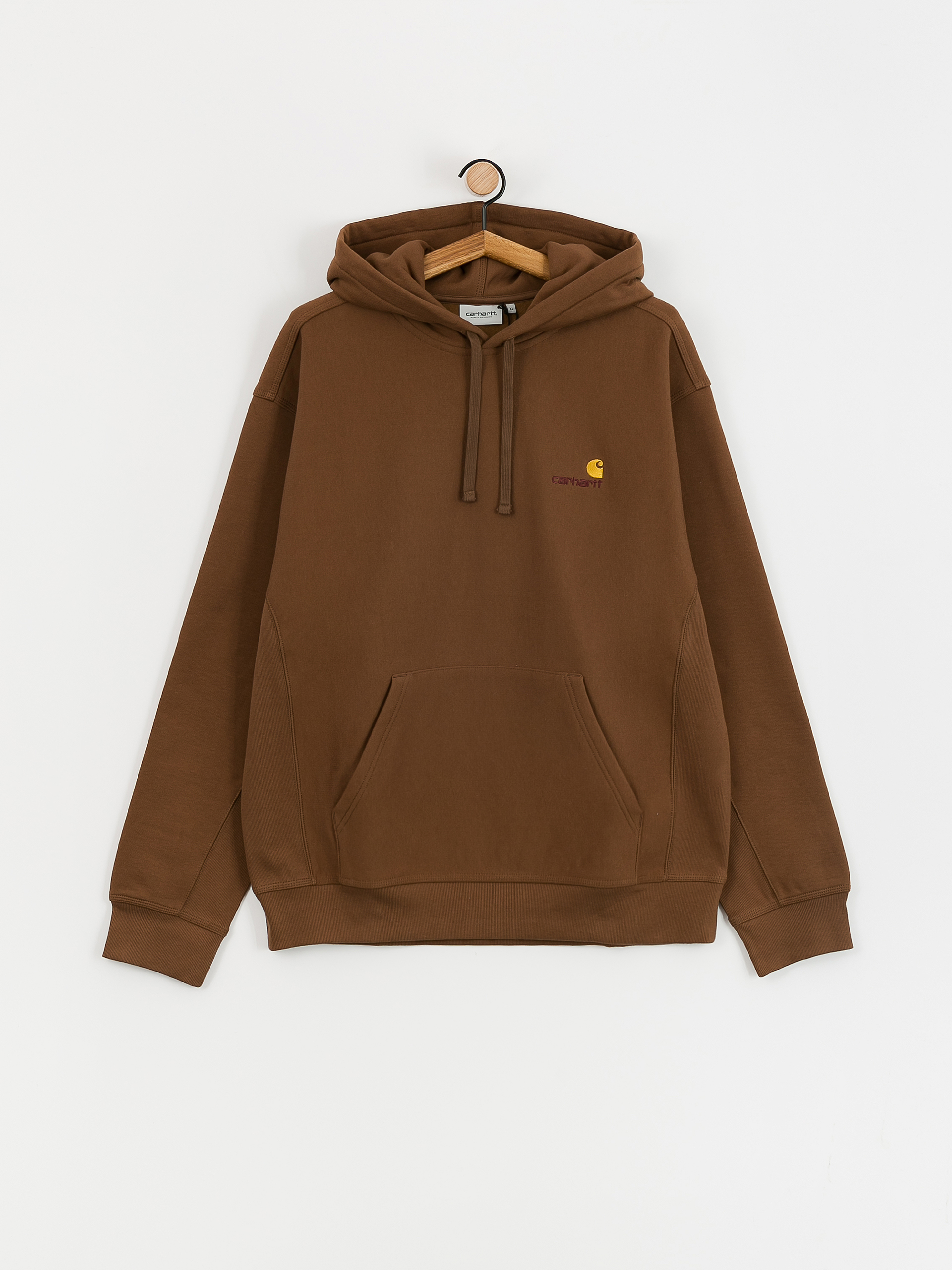 Mikina s kapucí Carhartt WIP American Script HD (lumber)