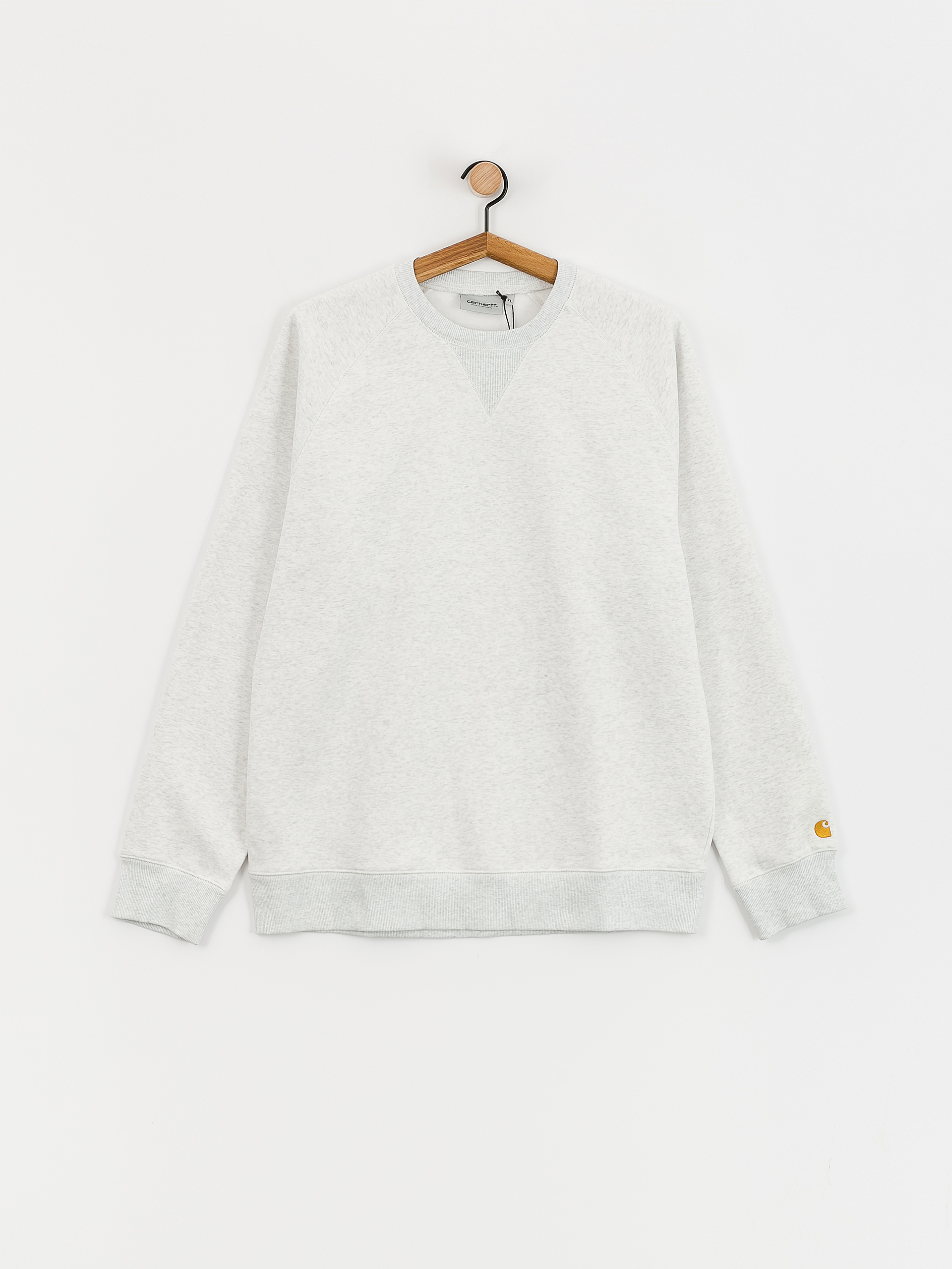 Mikina Carhartt WIP Chase (ash heather/gold)