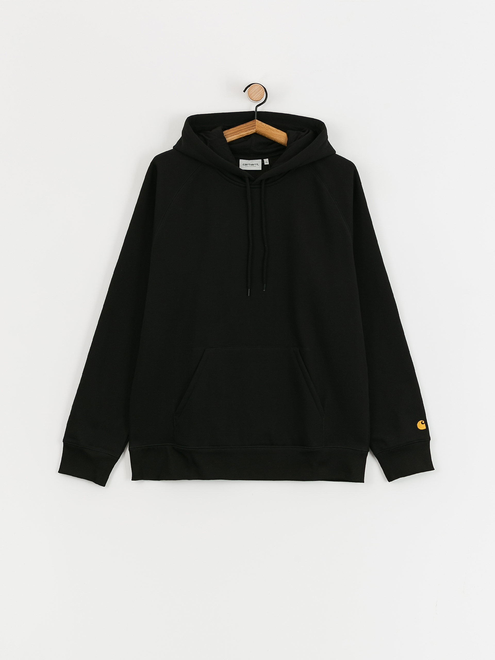 Mikina s kapucí Carhartt WIP Chase HD (black/gold)