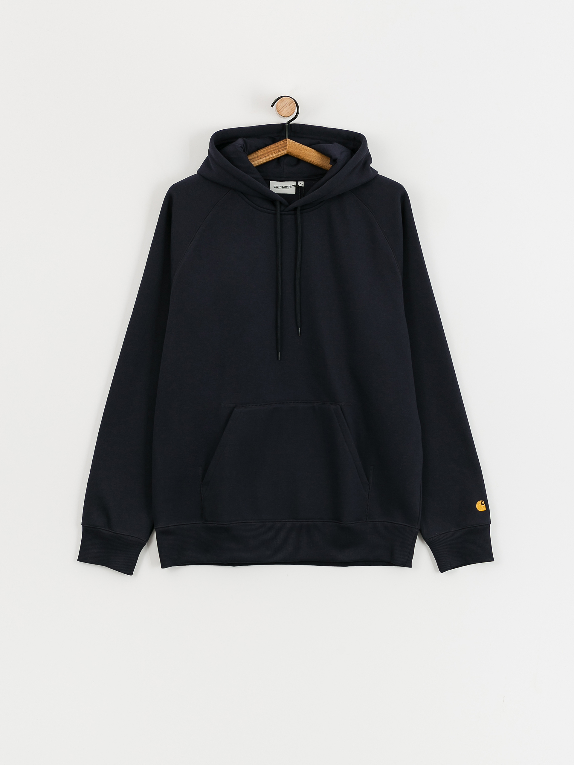 Mikina s kapucí Carhartt WIP Chase HD (dark navy/gold)