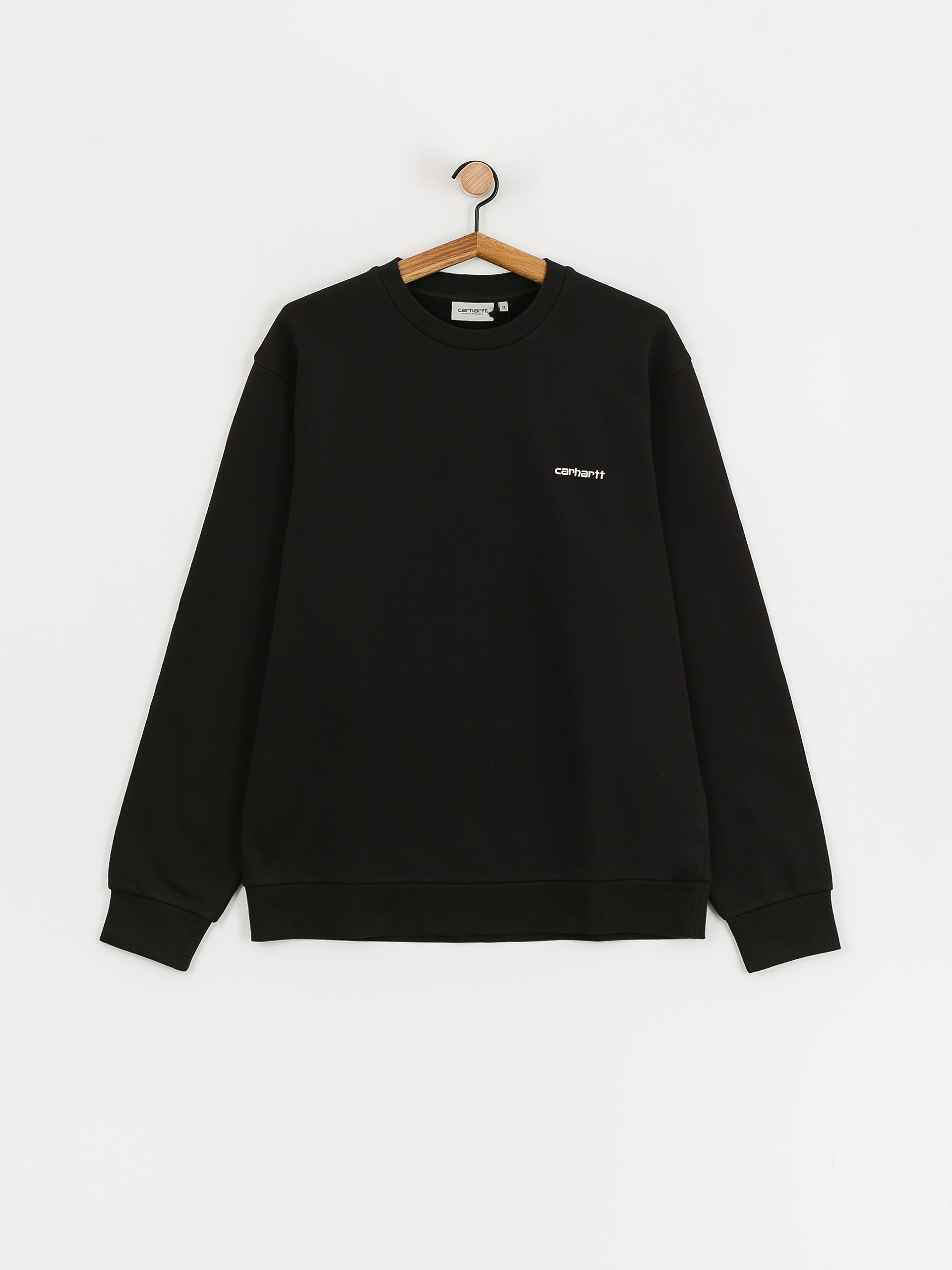 Mikina Carhartt WIP Script Embroidery (black/white)