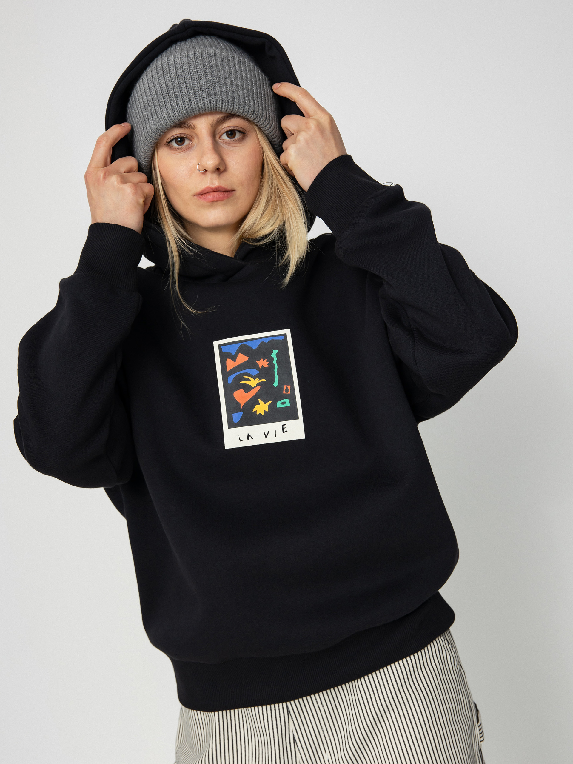 Mikina s kapucí Volcom Fa Arthur Longo HD Wmn (black)