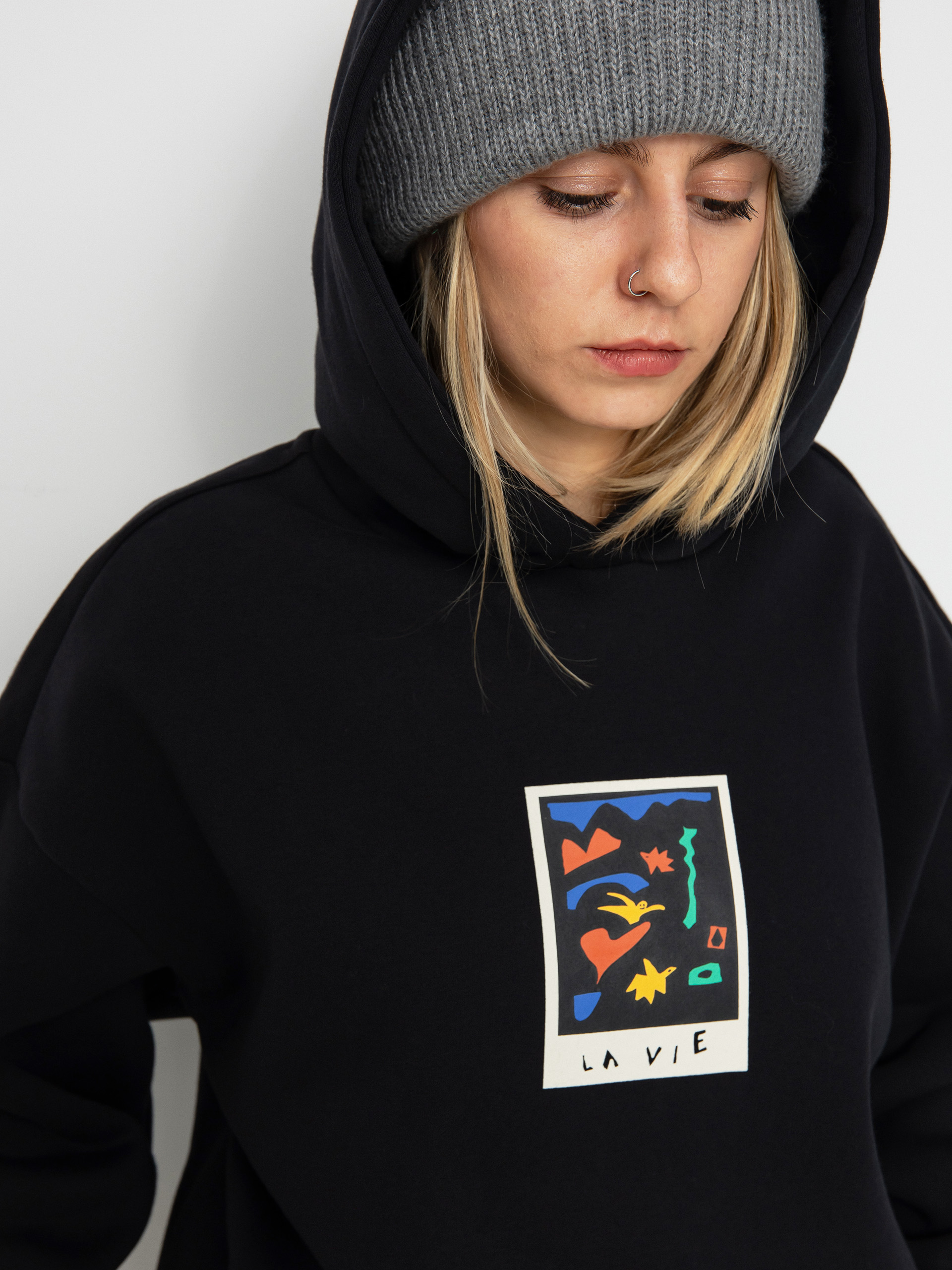 Mikina s kapucí Volcom Fa Arthur Longo HD Wmn (black)