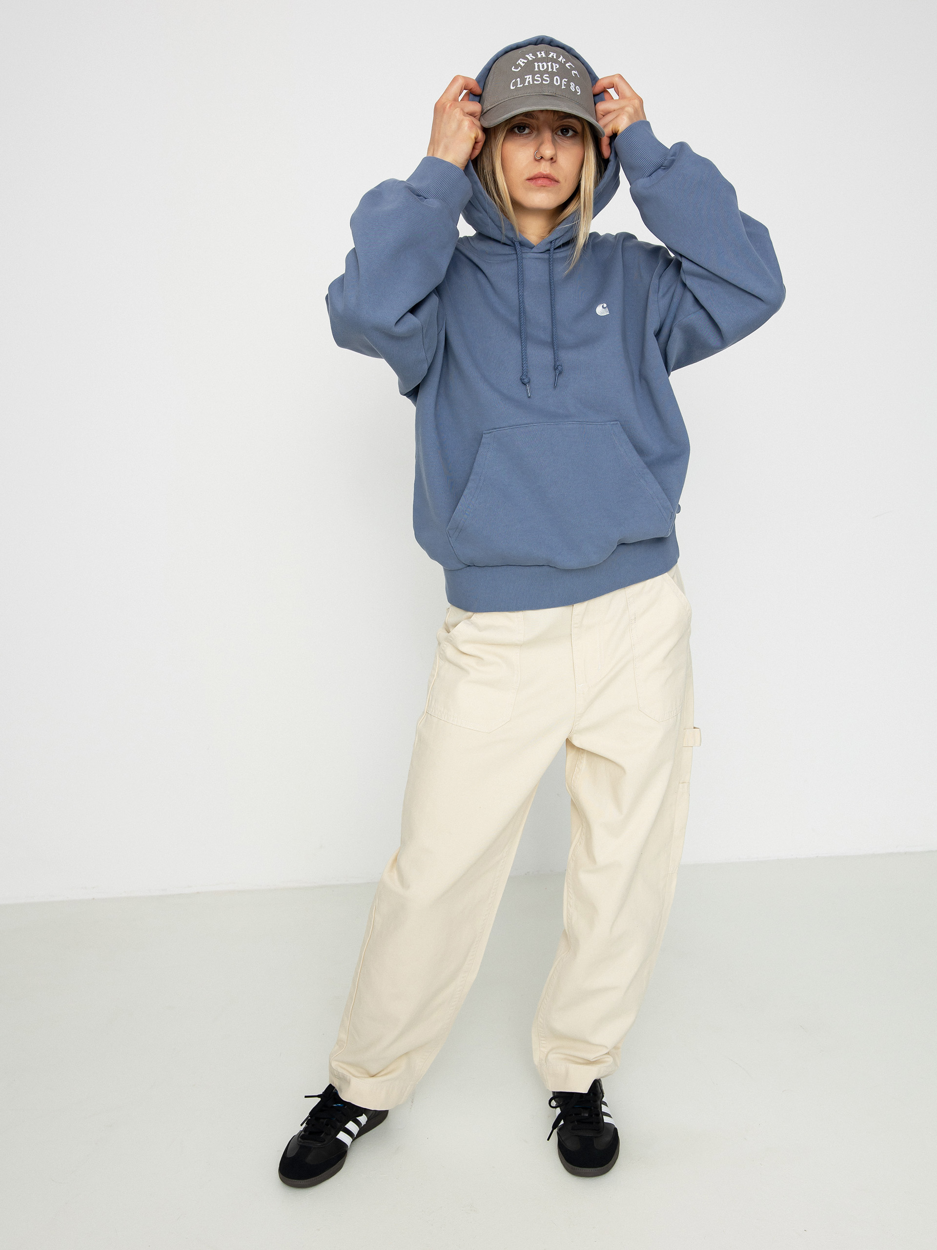Mikina s kapucí Carhartt WIP Casey HD Wmn (bay blue/silver)