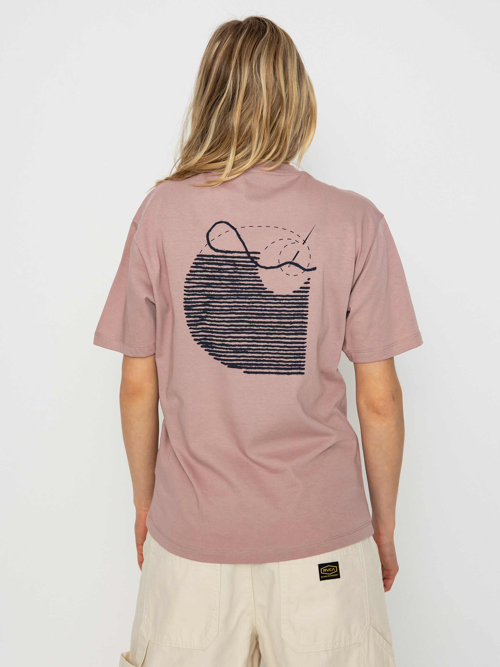 Tričko Carhartt WIP Stitch Wmn (glassy pink/dark navy)