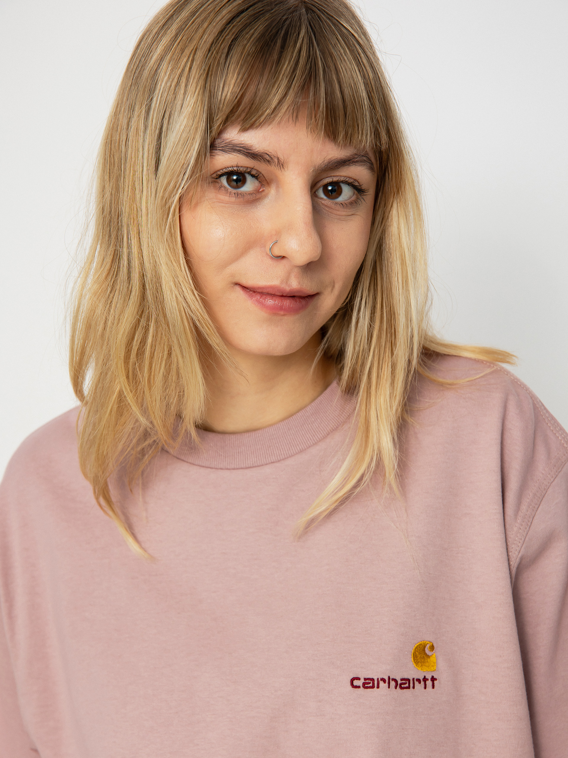 Tričko Carhartt WIP American Script Wmn (glassy pink)