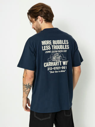 Tričko Carhartt WIP Less Troubles (blue/wax)