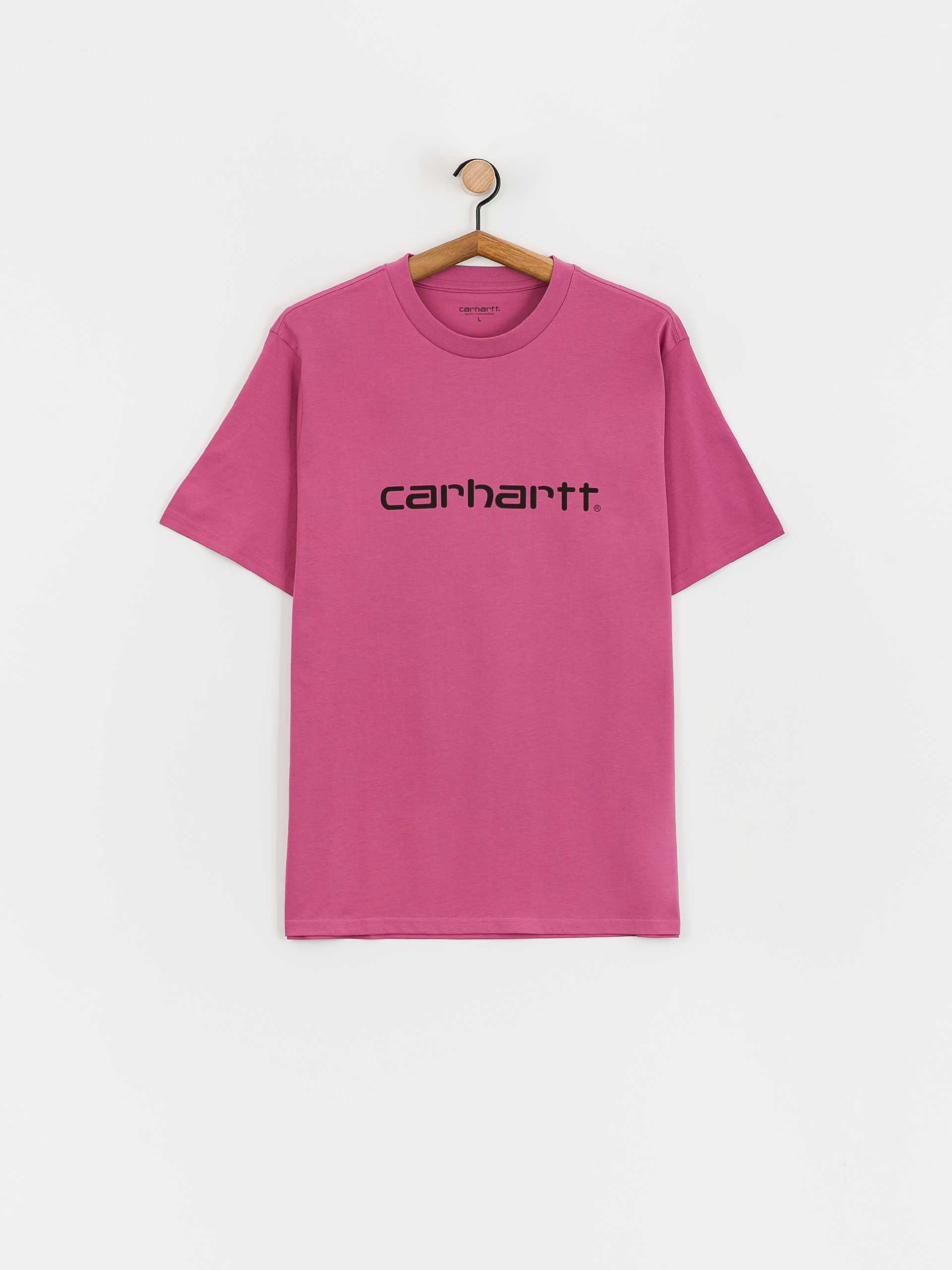 Tričko Carhartt WIP Script (magenta/black)