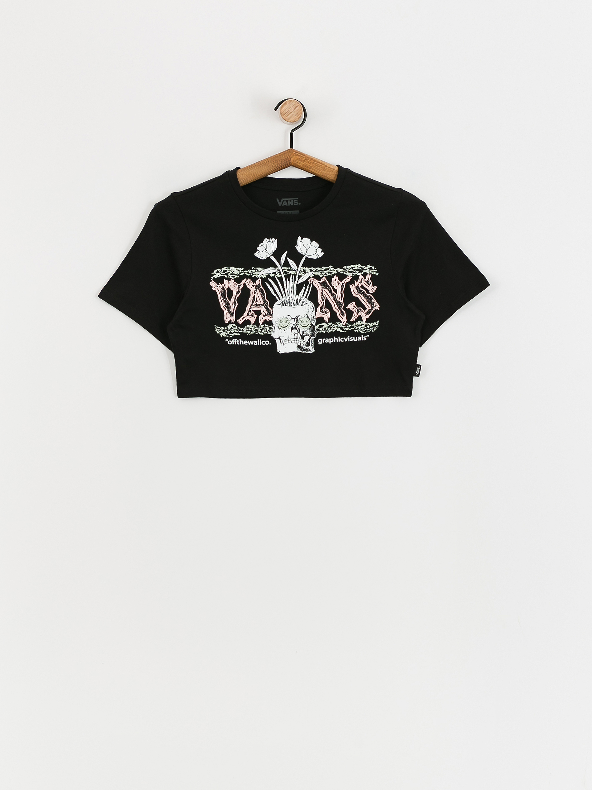 Tričko Vans Growing Ideas Crew Crop II Wmn (black)