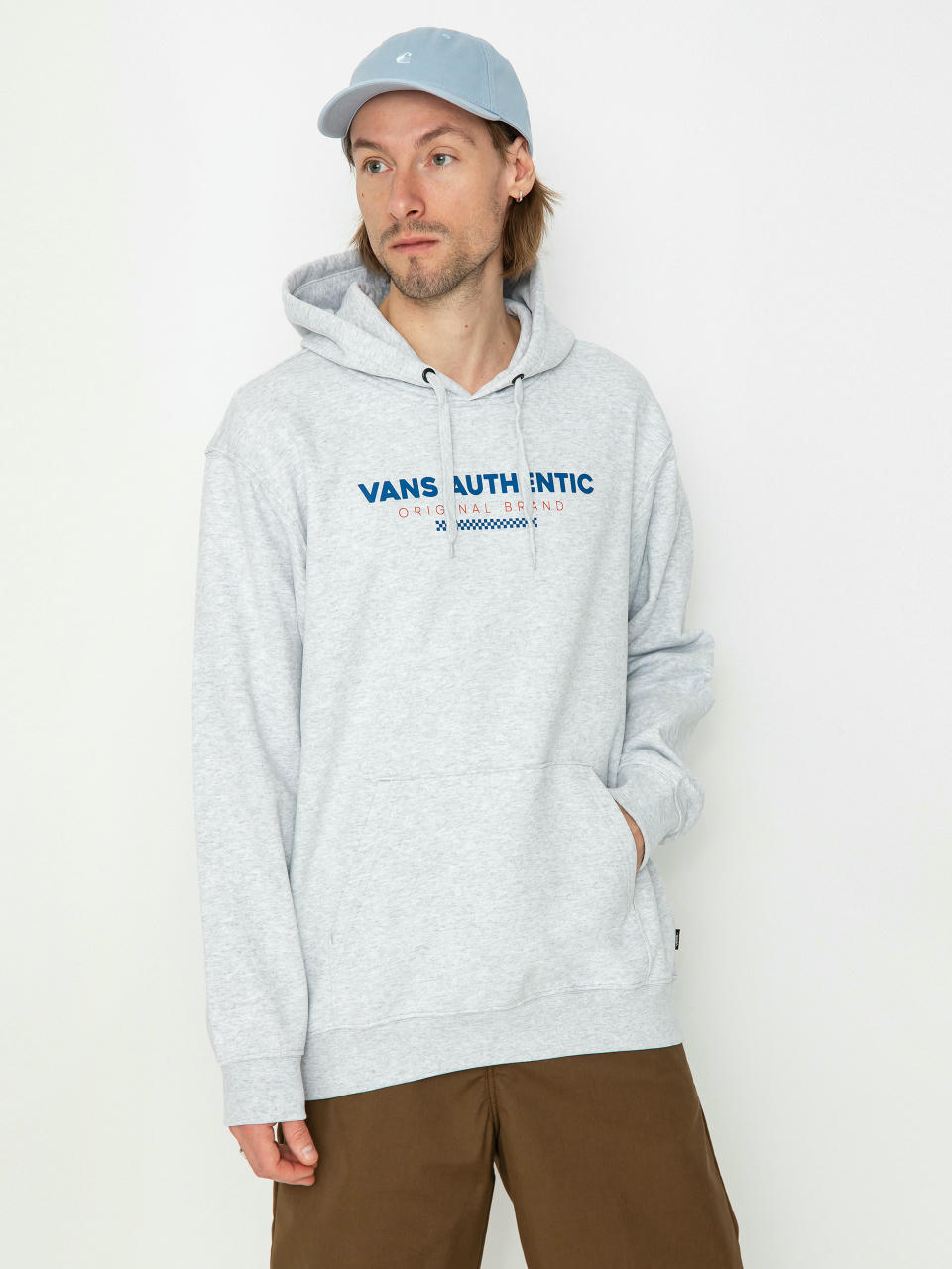 Mikina s kapucí Vans Vans Sport Loose Fit Fleece HD (light grey heather)