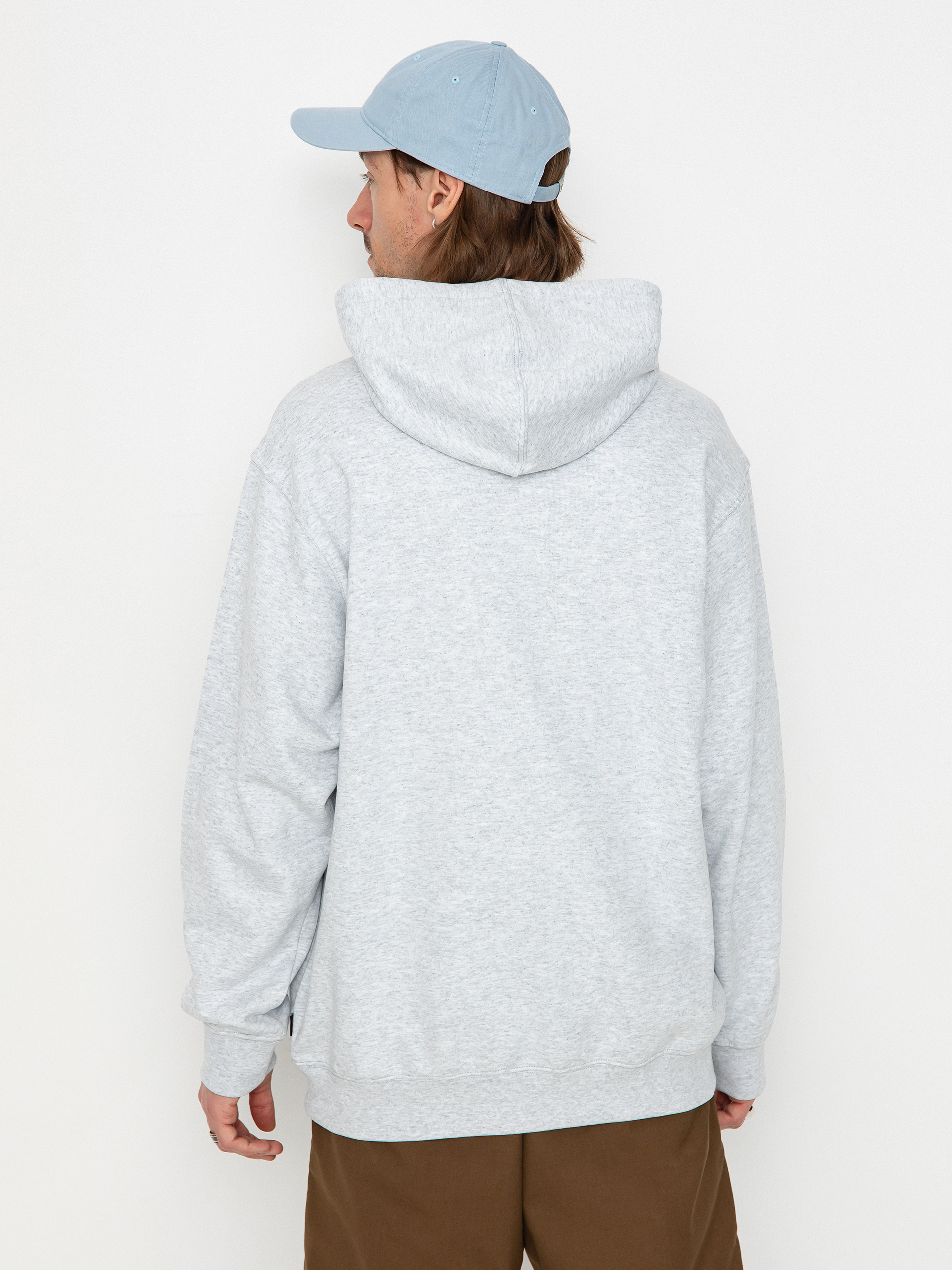 Mikina s kapucí Vans Vans Sport Loose Fit Fleece HD (light grey heather)