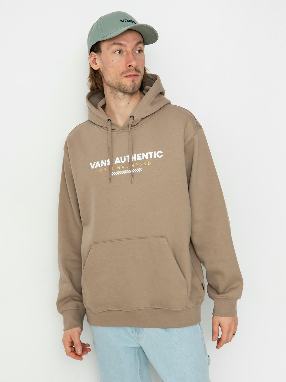 Mikina s kapucí Vans Vans Sport Loose Fit Fleece HD (desert taupe)