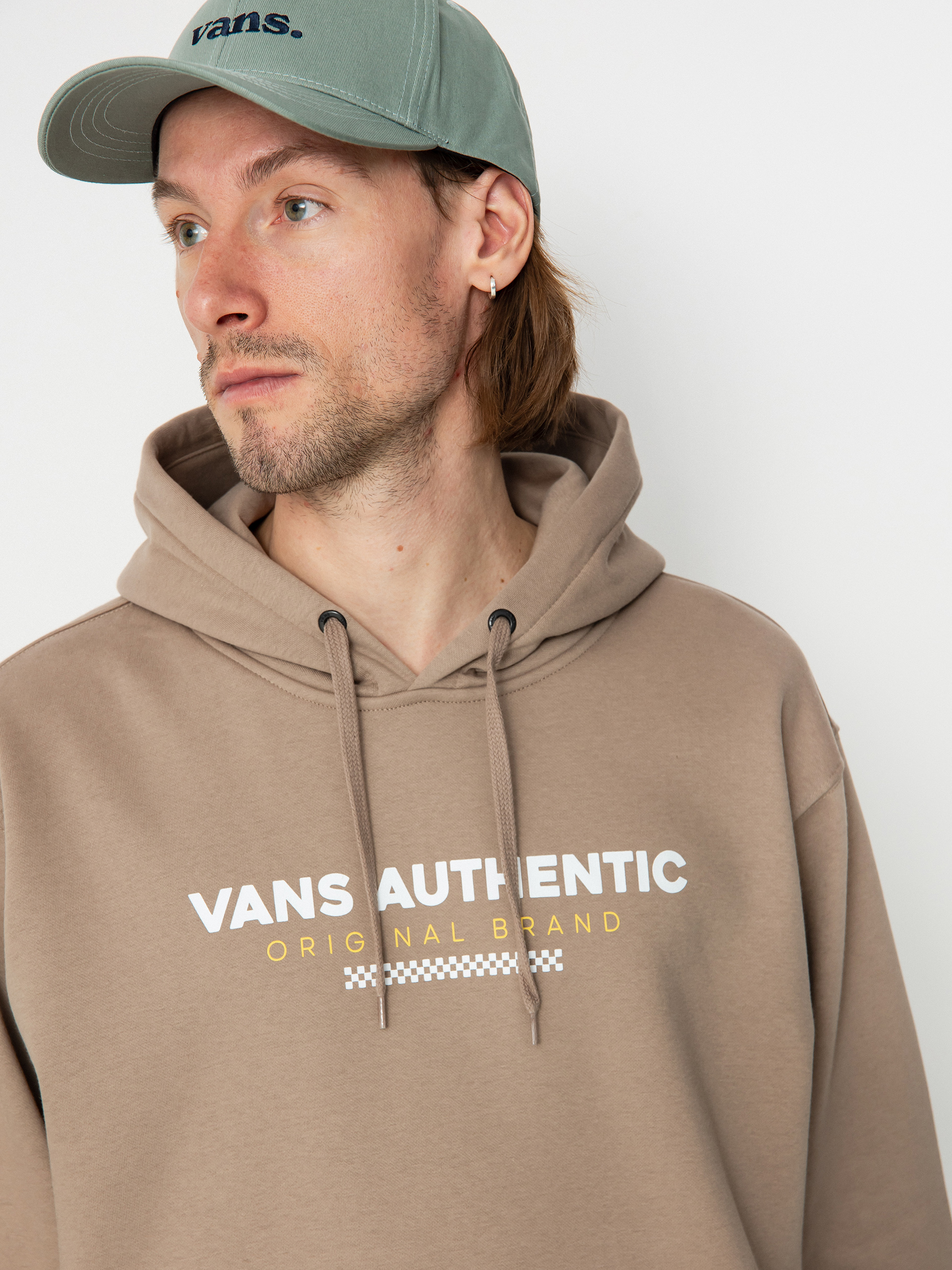 Mikina s kapucí Vans Vans Sport Loose Fit Fleece HD (desert taupe)