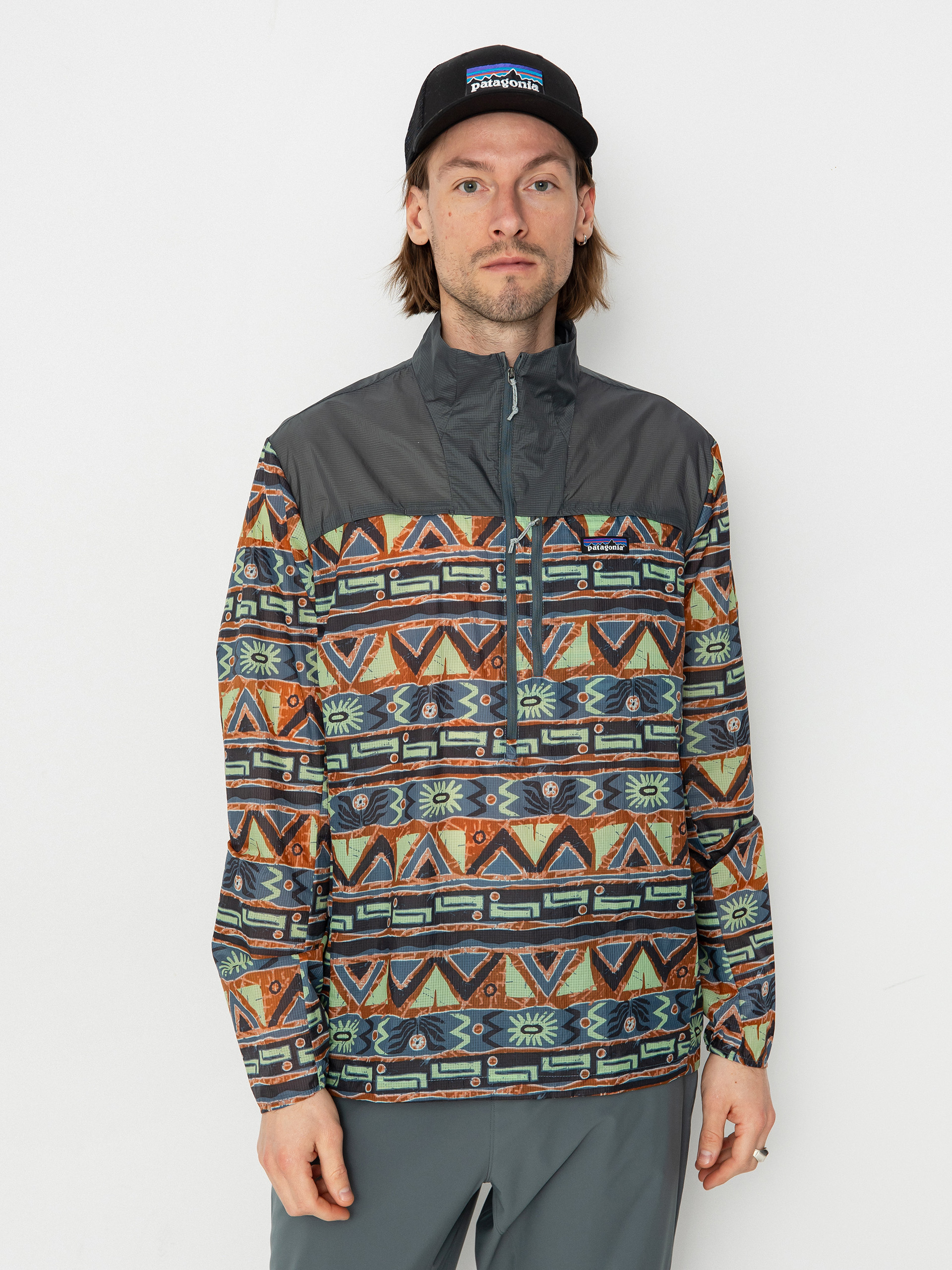 Fleecová mikina Patagonia Houdini Stash (high hopes geo forge grey)