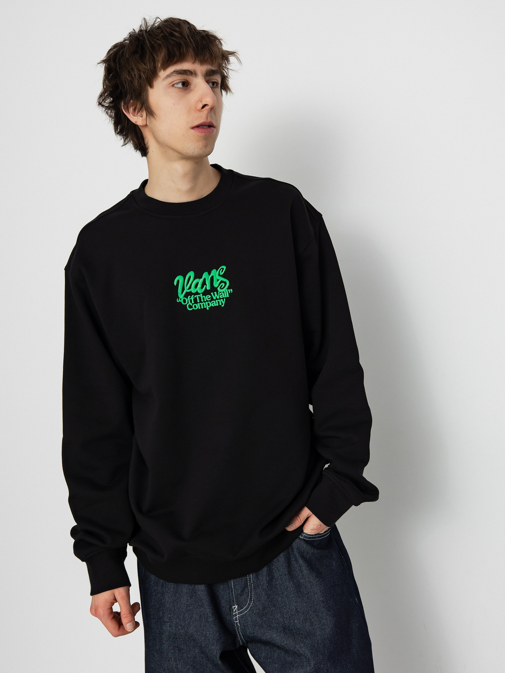 Mikina Vans Spray Type Loose Crew (black)