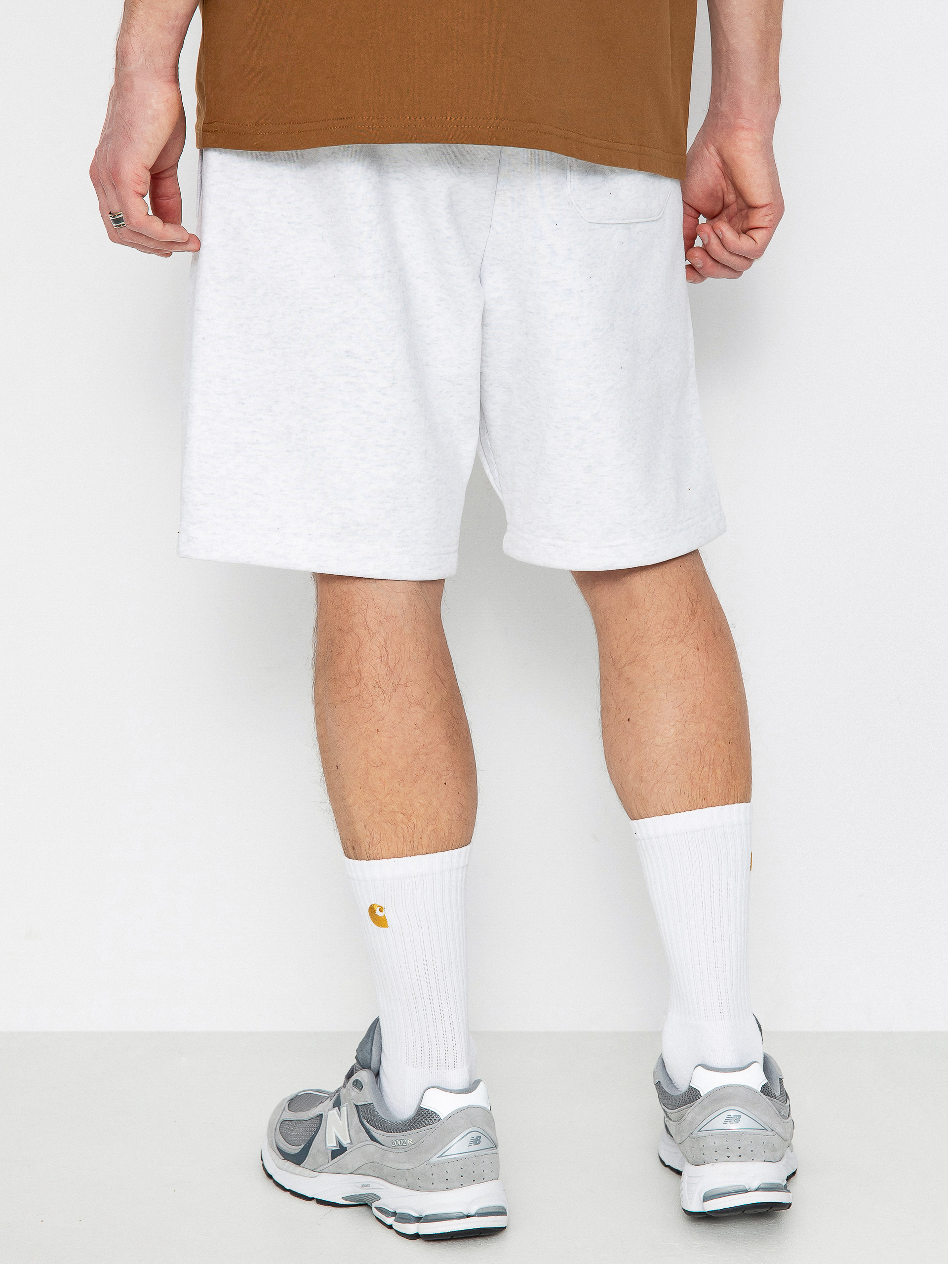 Kraťasy Carhartt WIP Chase (ash heather/gold)