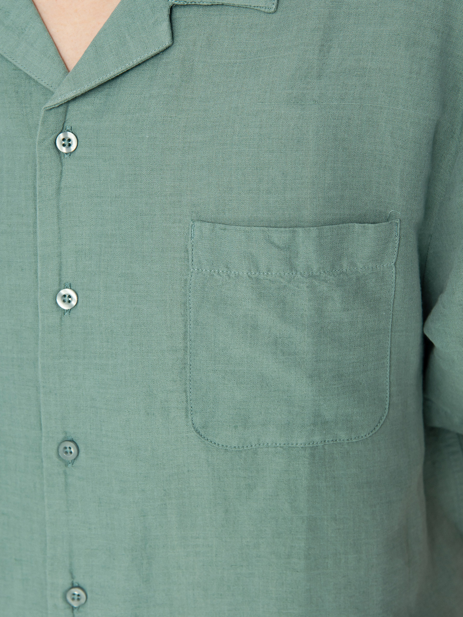 Košile Brixton Bunker Linen Blend (chinois green)