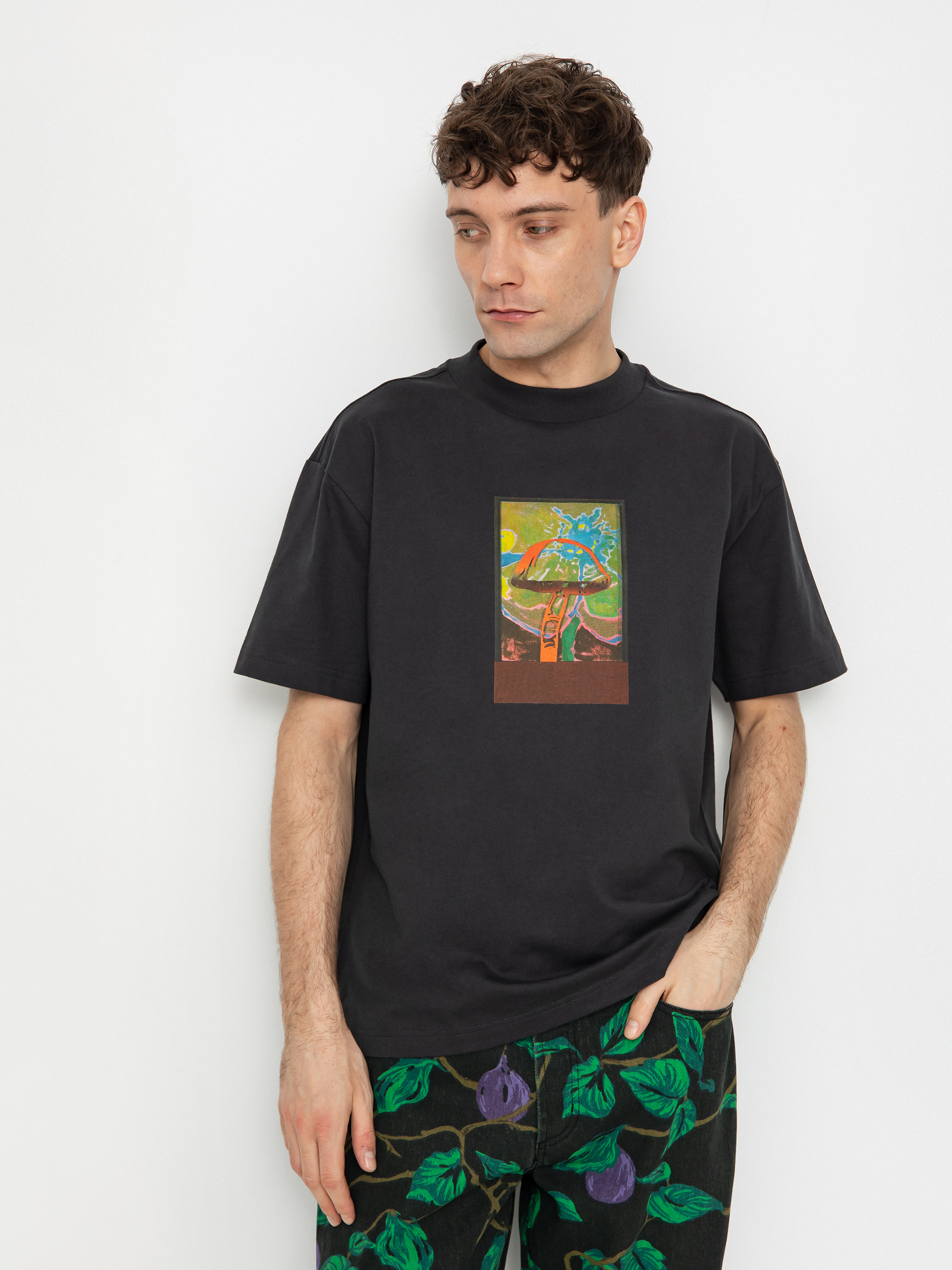 Tričko RVCA Sage Shroom (washed black)