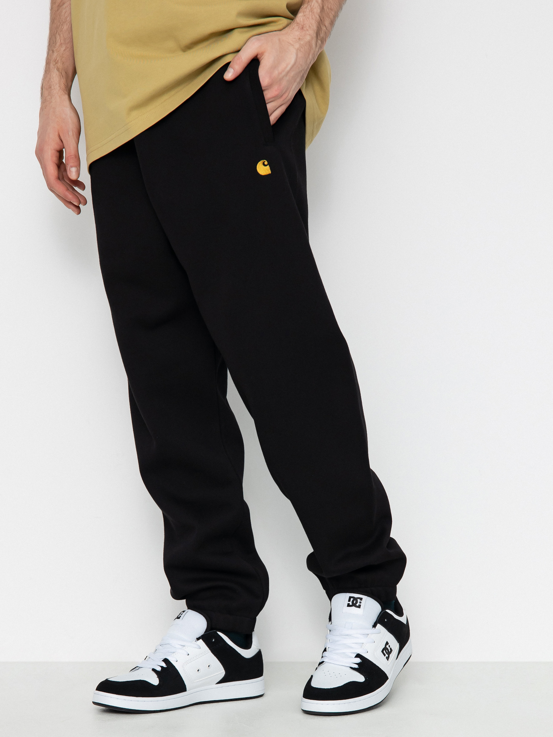 Kalhoty Carhartt WIP Chase (black/gold)