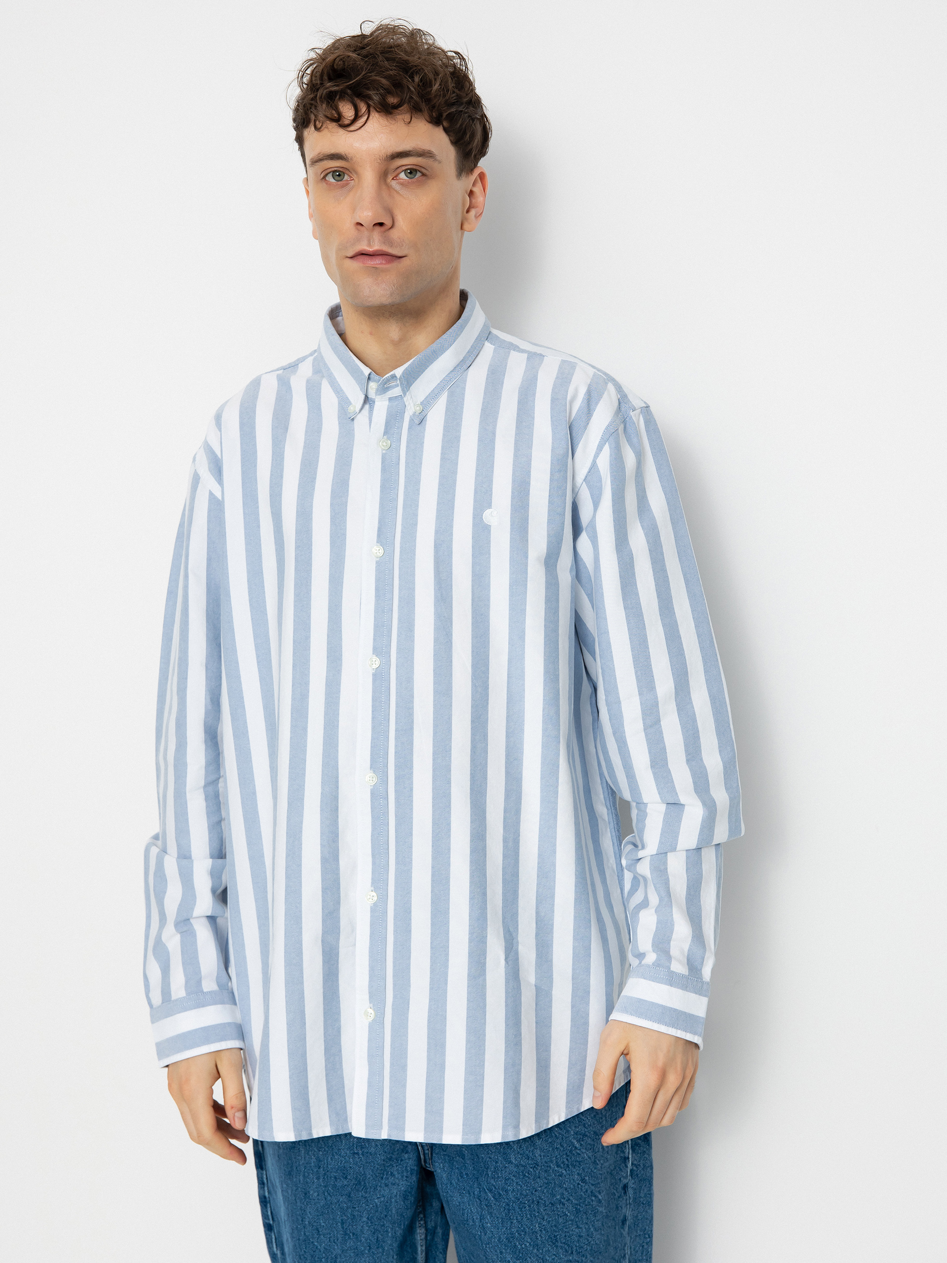 Košile Carhartt WIP Dillion (dillion stripe/bleach/white)