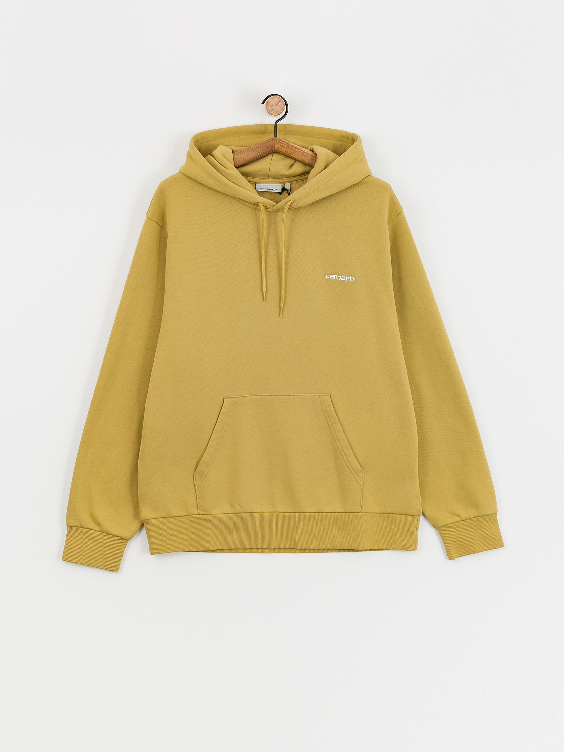 Mikina s kapucí Carhartt WIP Script Embroidery HD (agate/white)