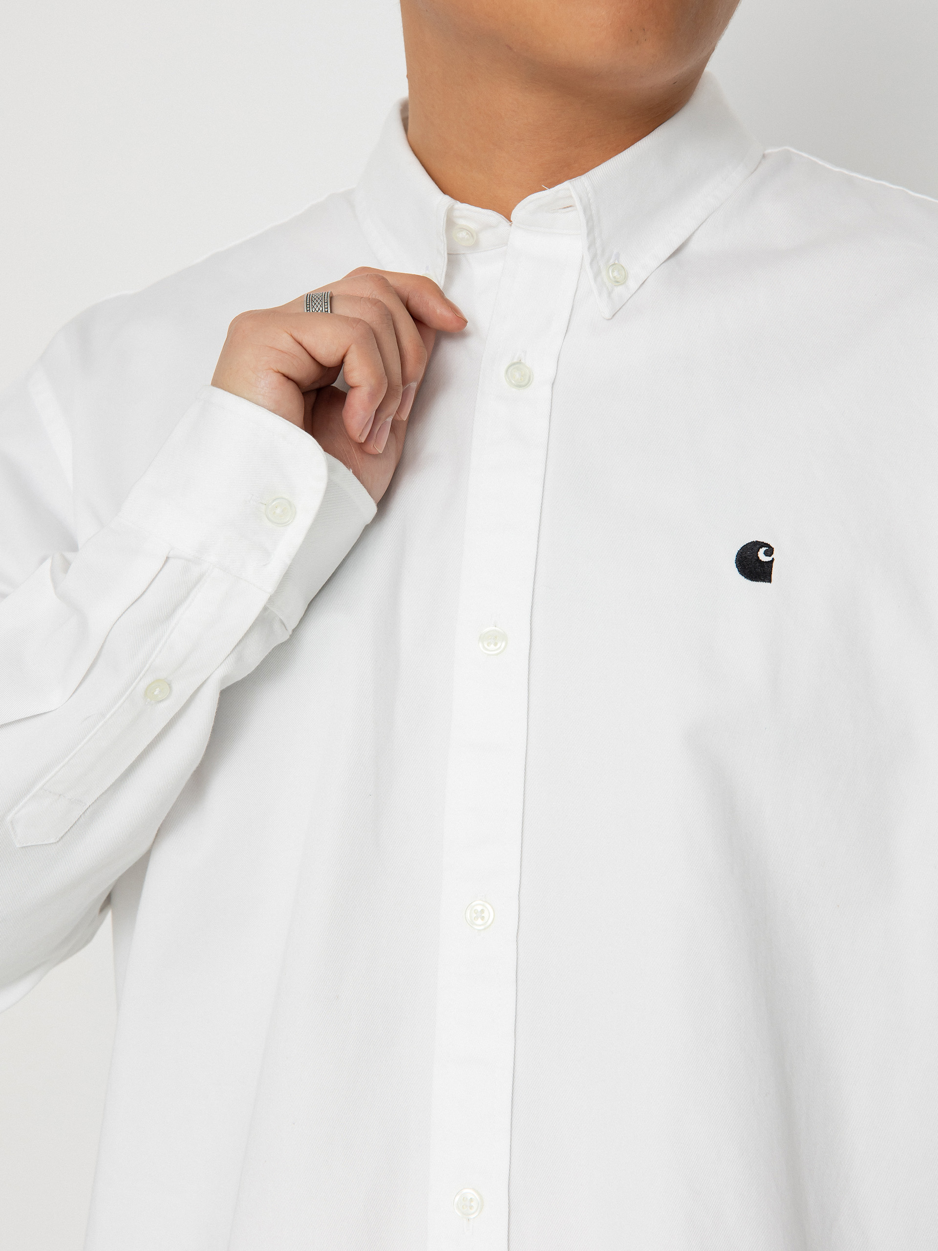 Košile Carhartt WIP Madison (white/black)