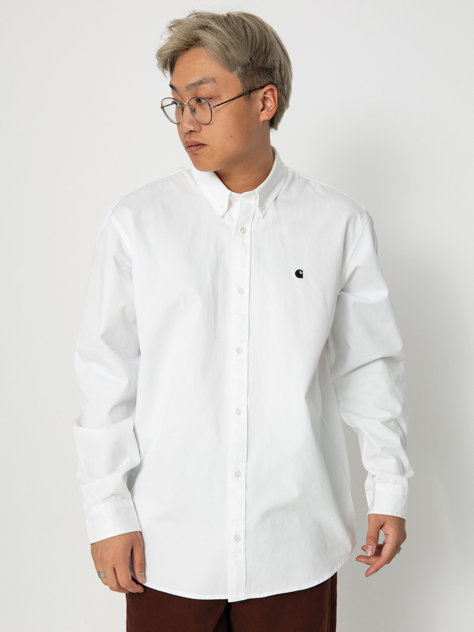 Košile Carhartt WIP Madison (white/black)