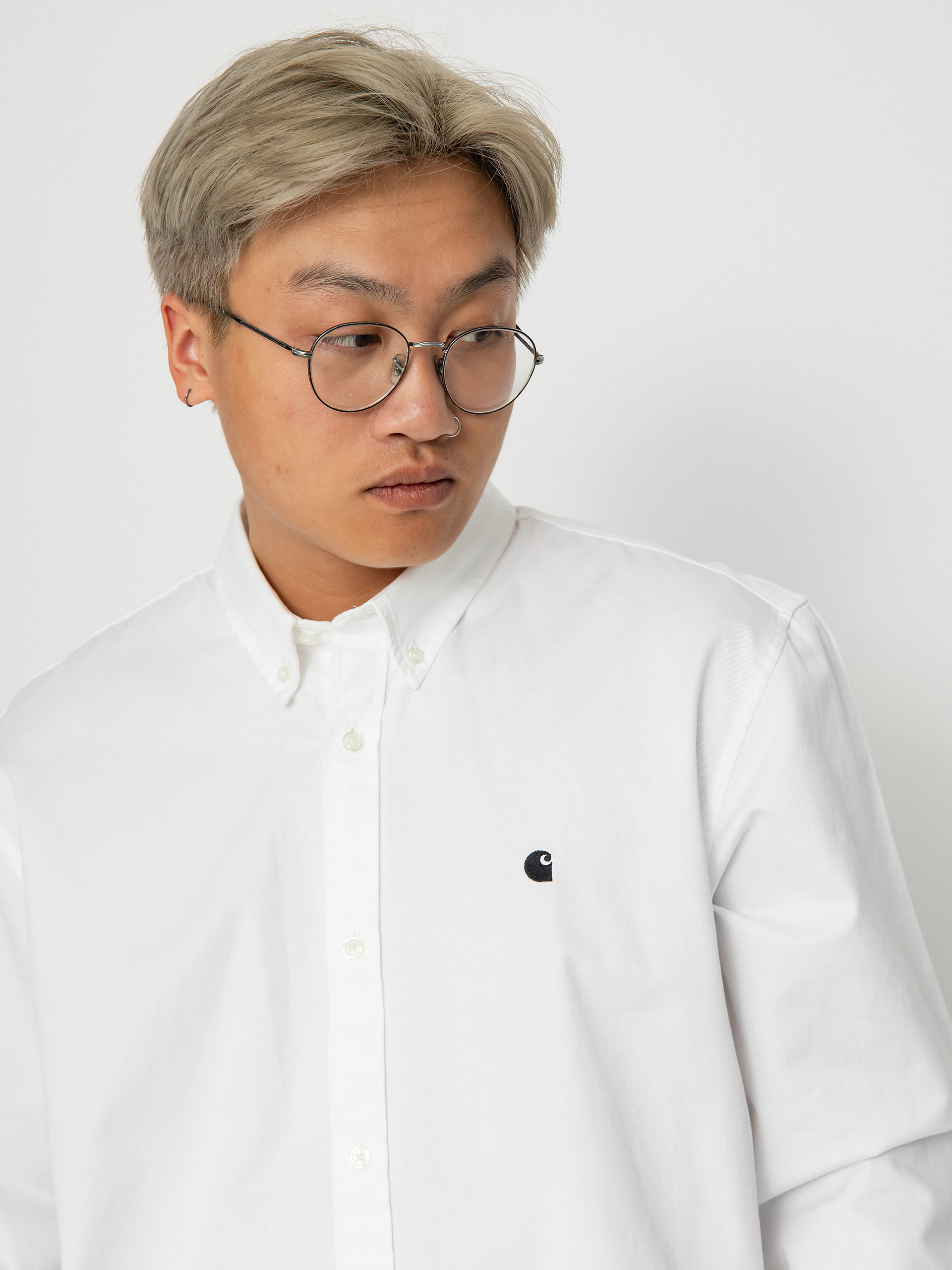 Košile Carhartt WIP Madison (white/black)