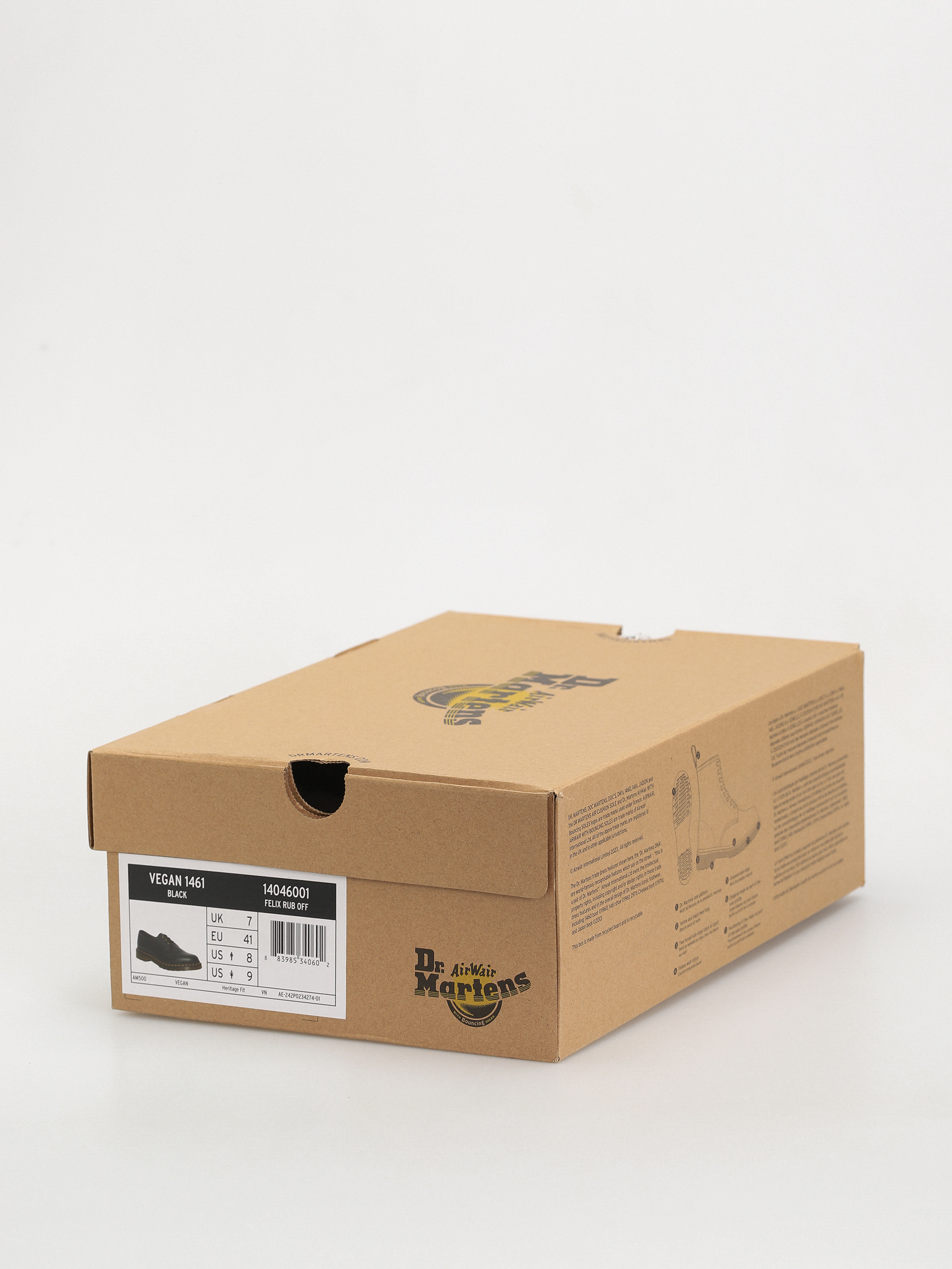 Boty Dr. Martens Vegan 1461 (black felix rub off)