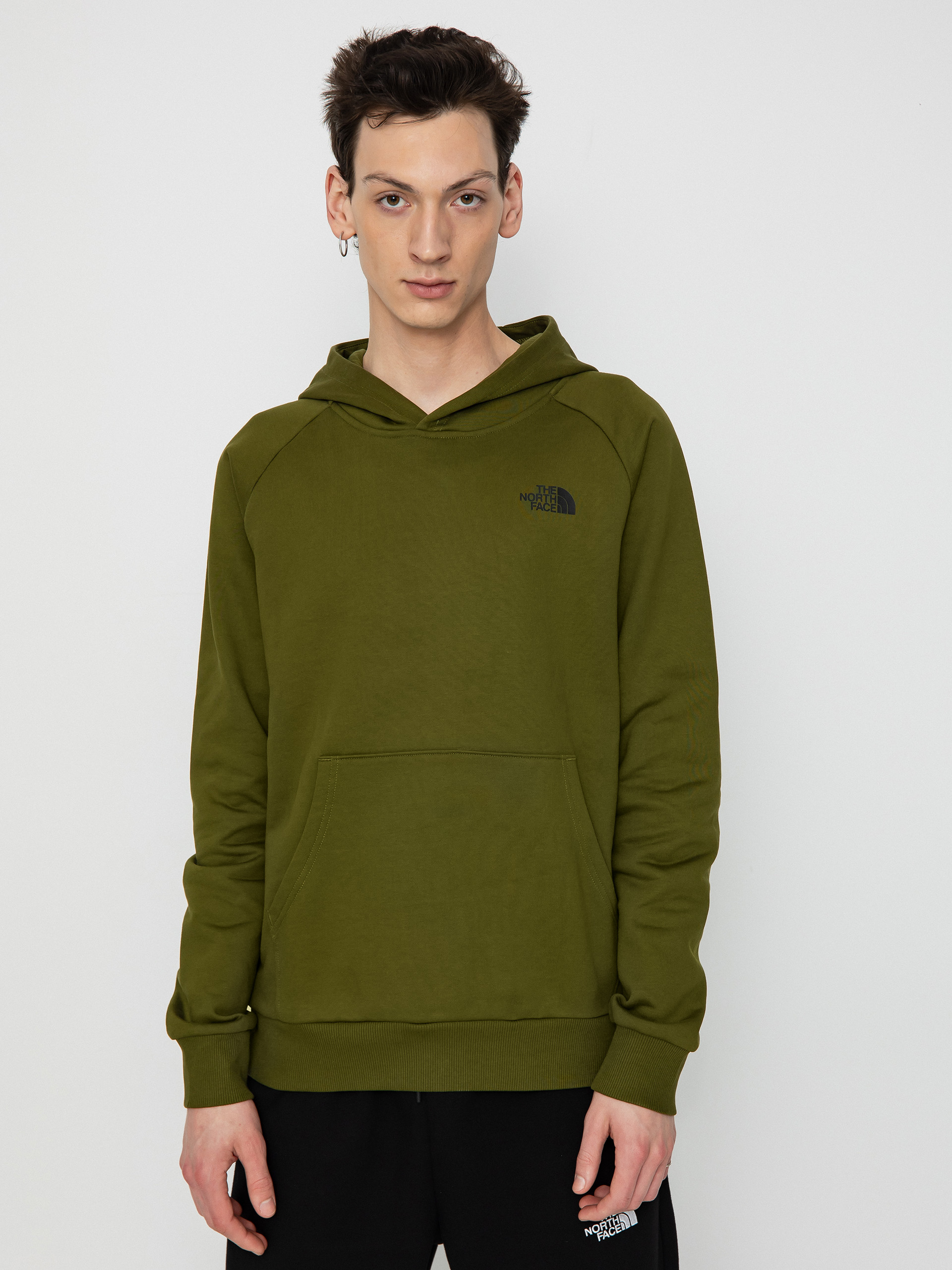 Mikina s kapucí The North Face Raglan Redbox HD (forest olive)