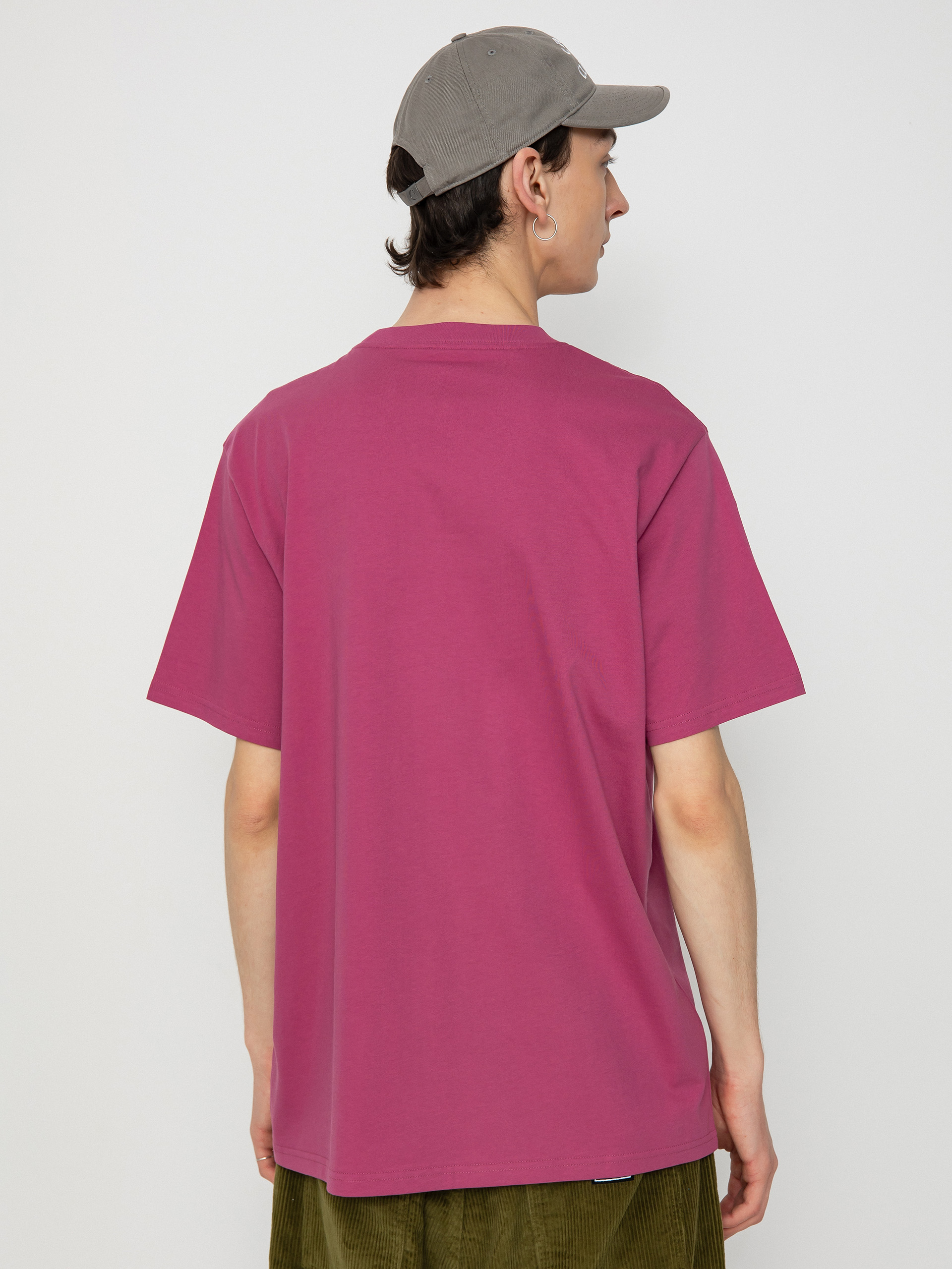 Tričko Carhartt WIP Script (magenta/black)