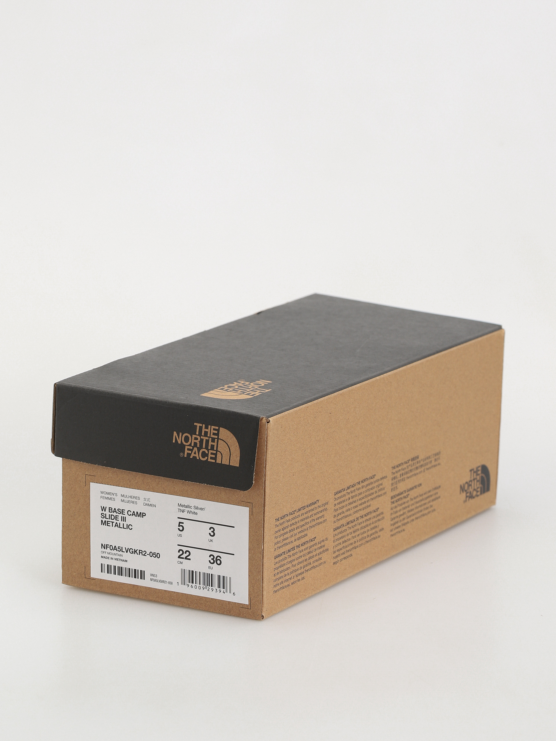 Plážovky The North Face Base Camp III Metallic Wmn (metallic silver/tnf white)