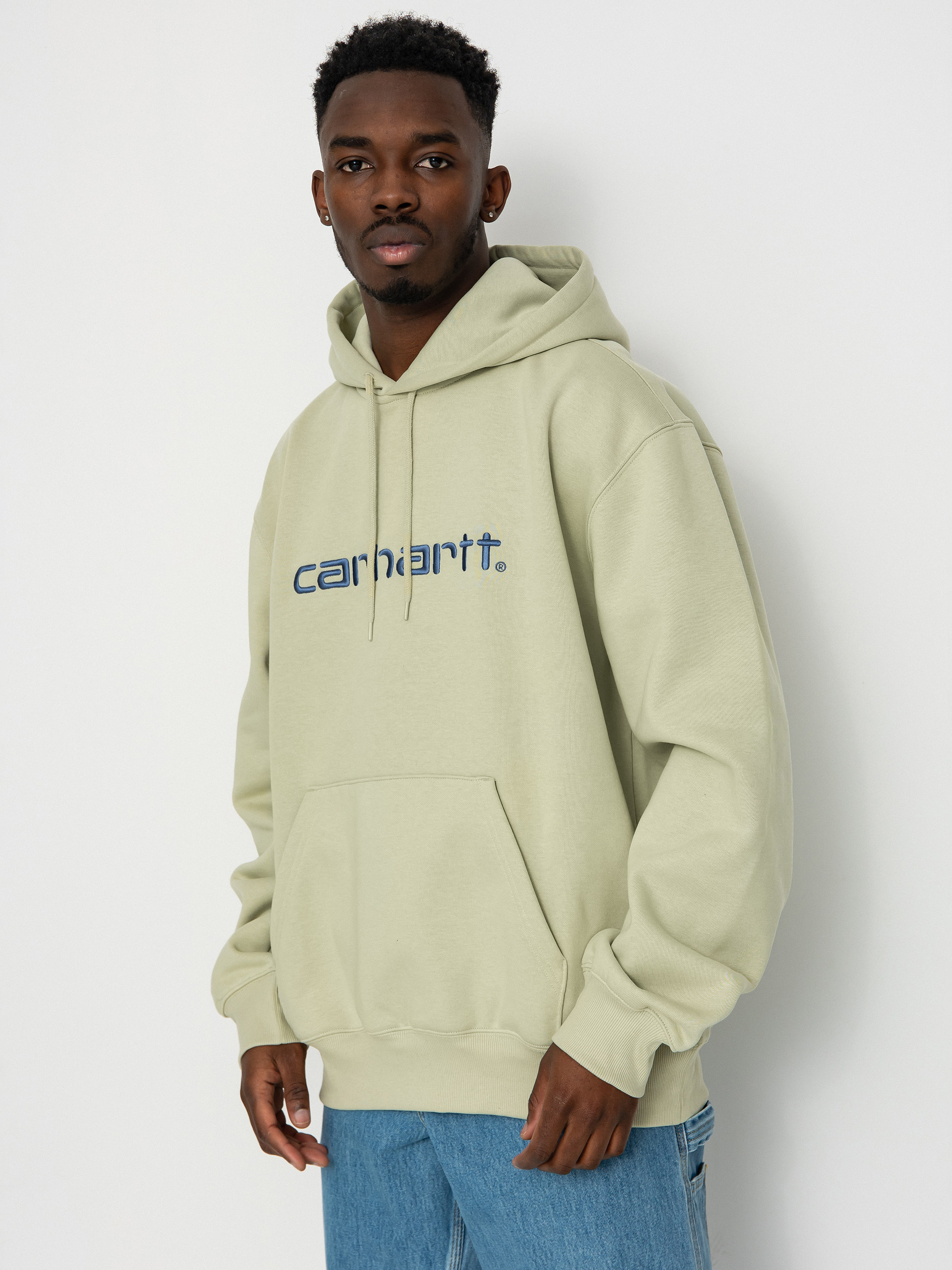 Mikina s kapucí Carhartt WIP Carhartt HD (beryl/sorrent)