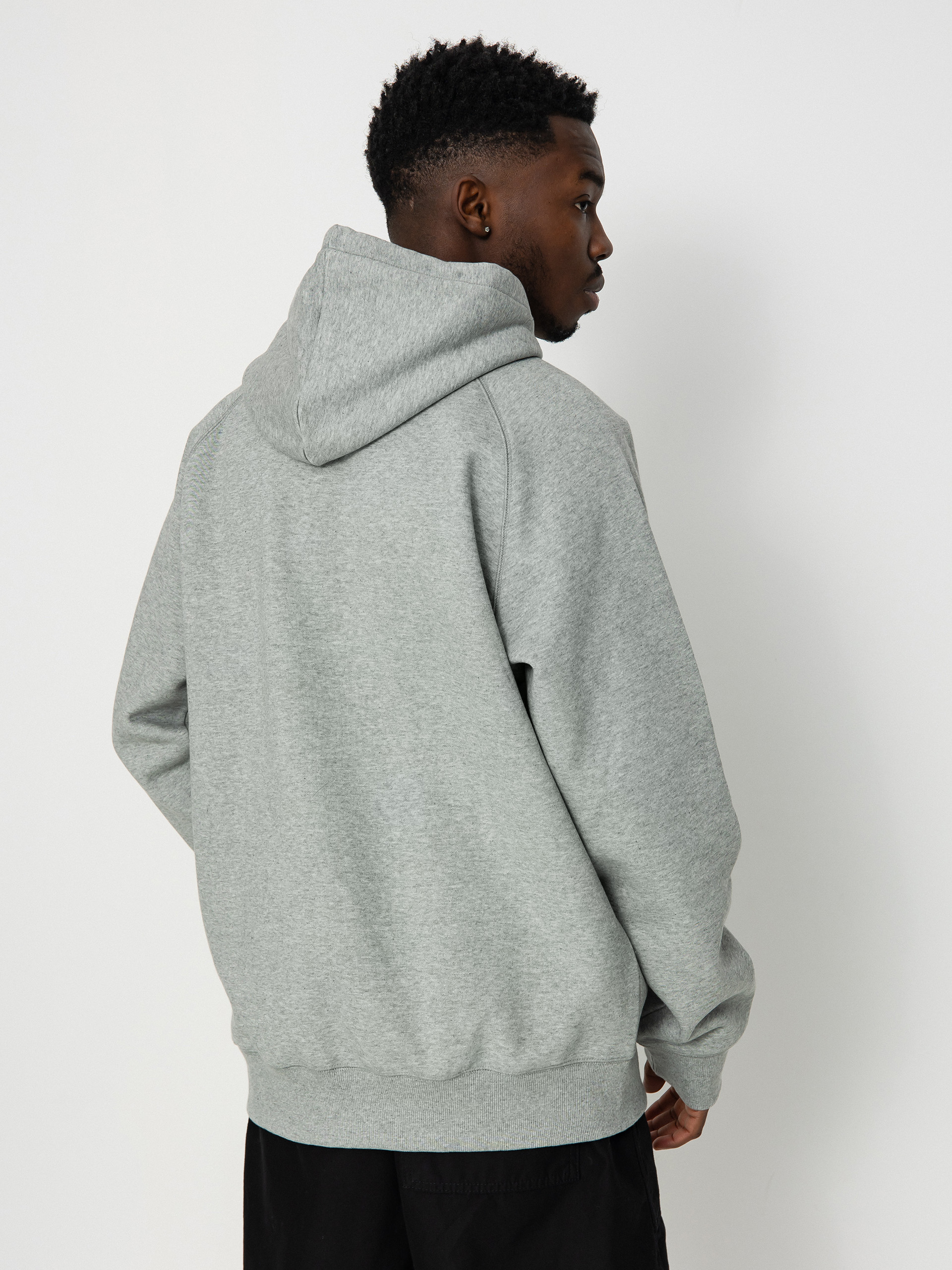 Mikina s kapucí Carhartt WIP Chase HD (grey heather/gold)