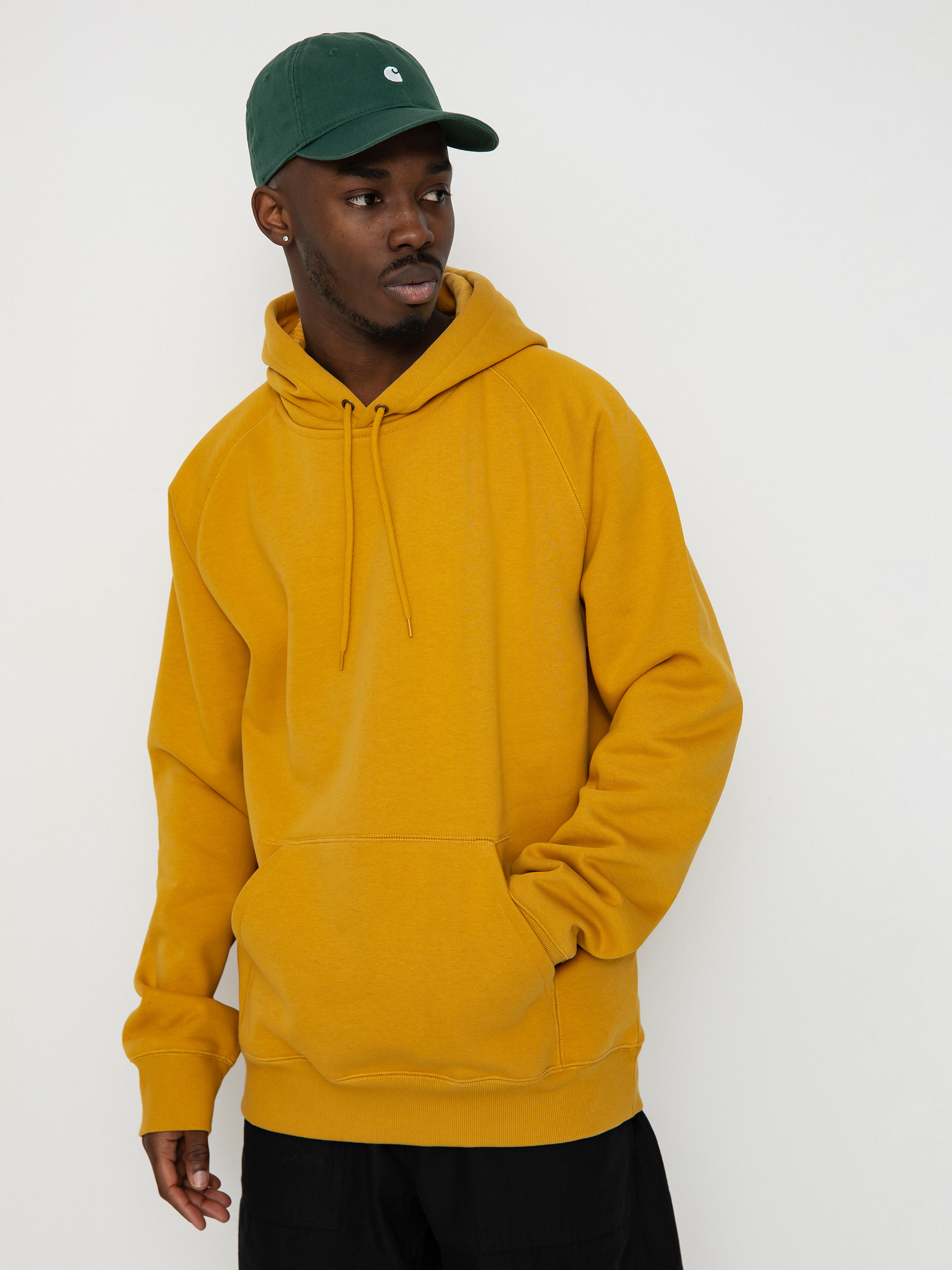 Mikina s kapucí Carhartt WIP Chase HD (sunray/gold)