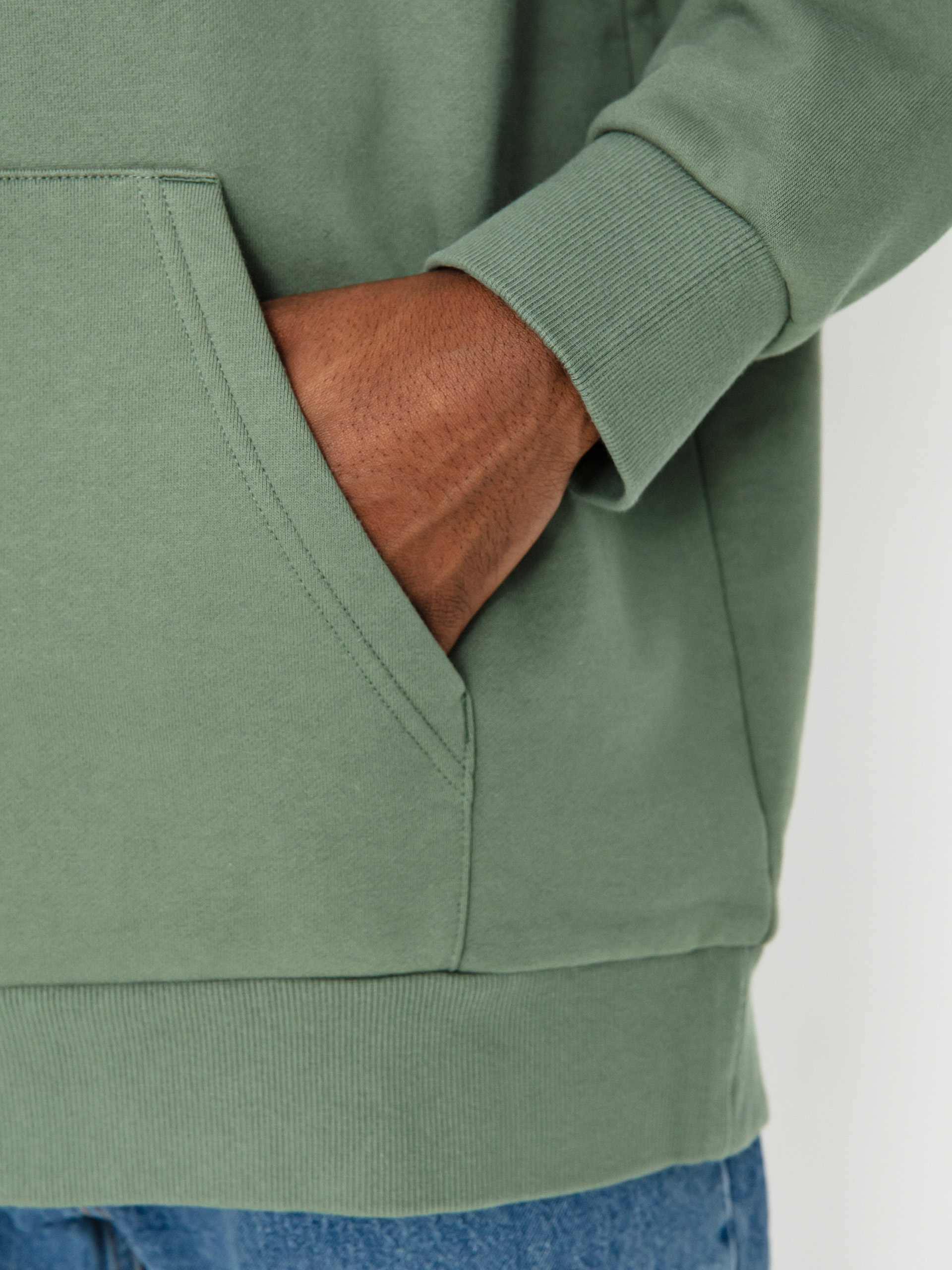 Mikina s kapucí Carhartt WIP Script Embroidery HD (park/white)