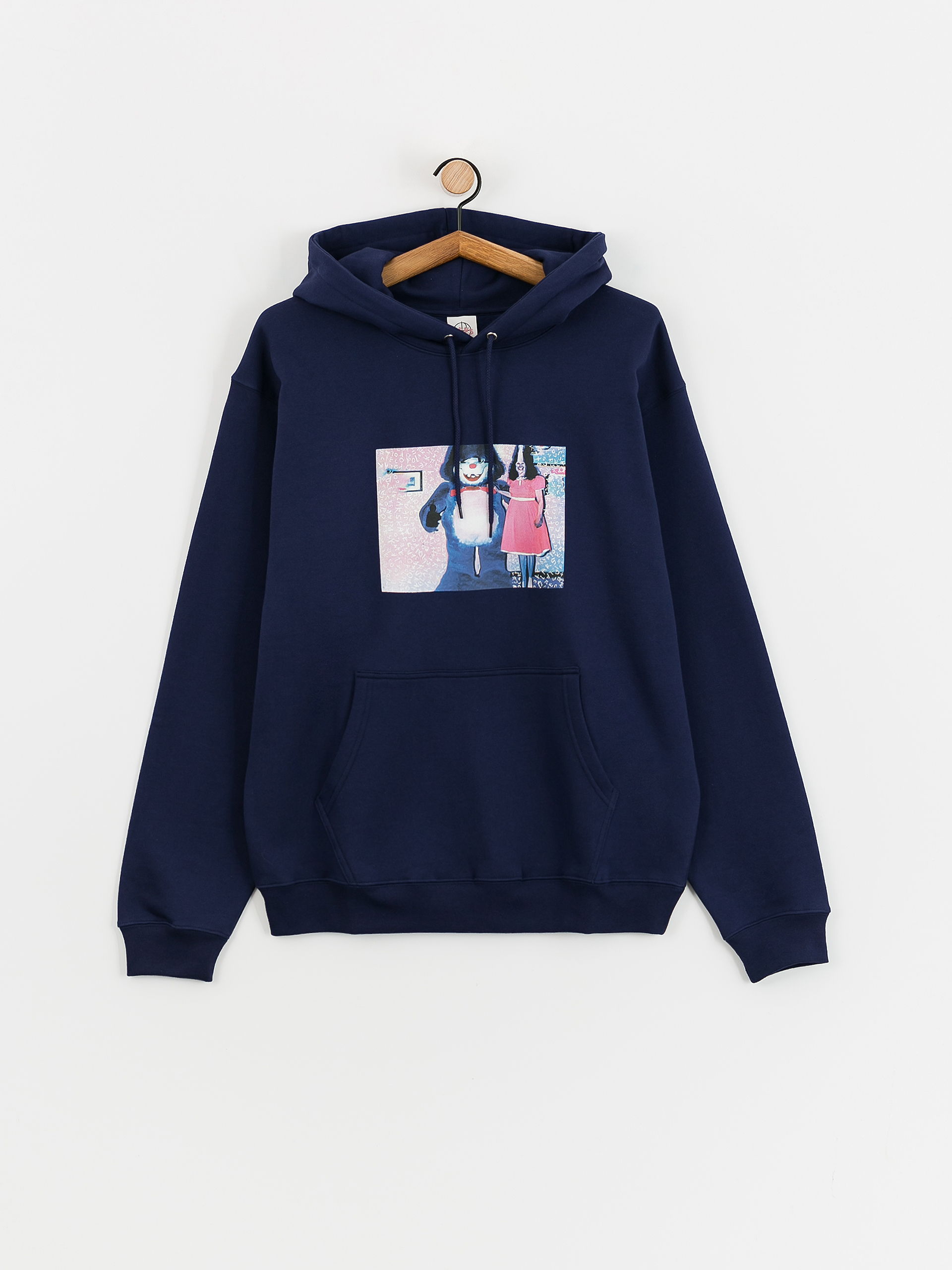 Mikina s kapucí Polar Skate Dave Hoodie Pink Dress HD (dark blue)
