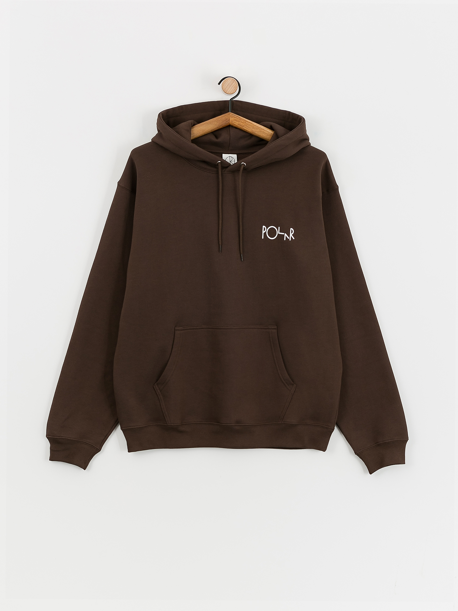 Mikina s kapucí Polar Skate Dave Hoodie Stroke Logo HD (chocolate)