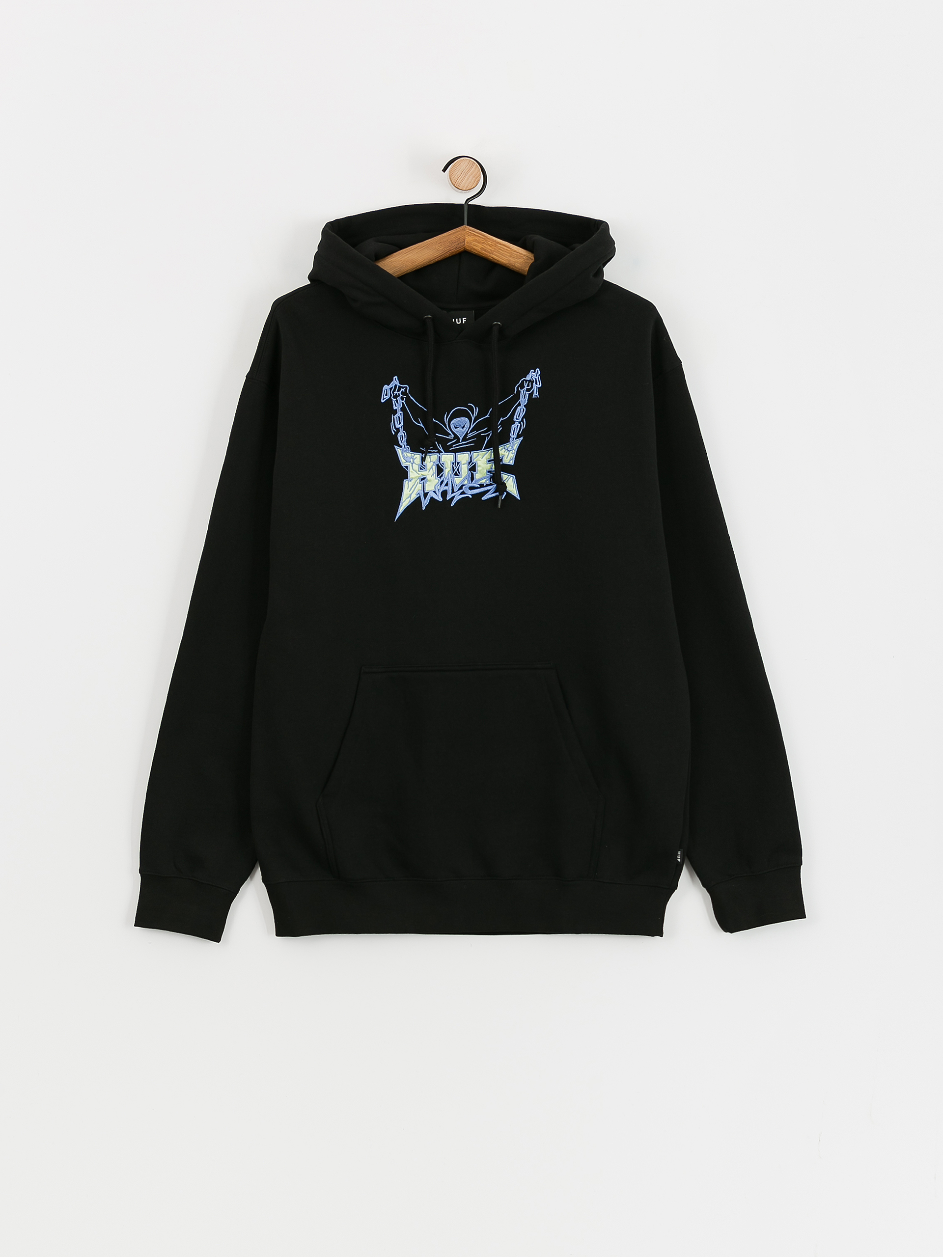Mikina s kapucí HUF Zine HD (black)