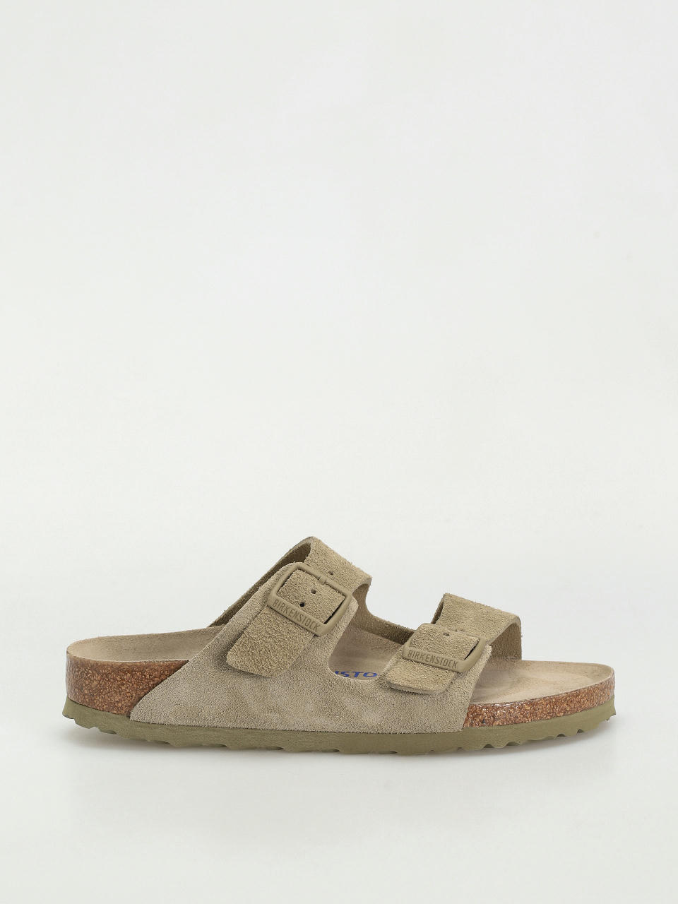 Plážovky Birkenstock Arizona Suede Leather Narrow Wmn (faded khaki)