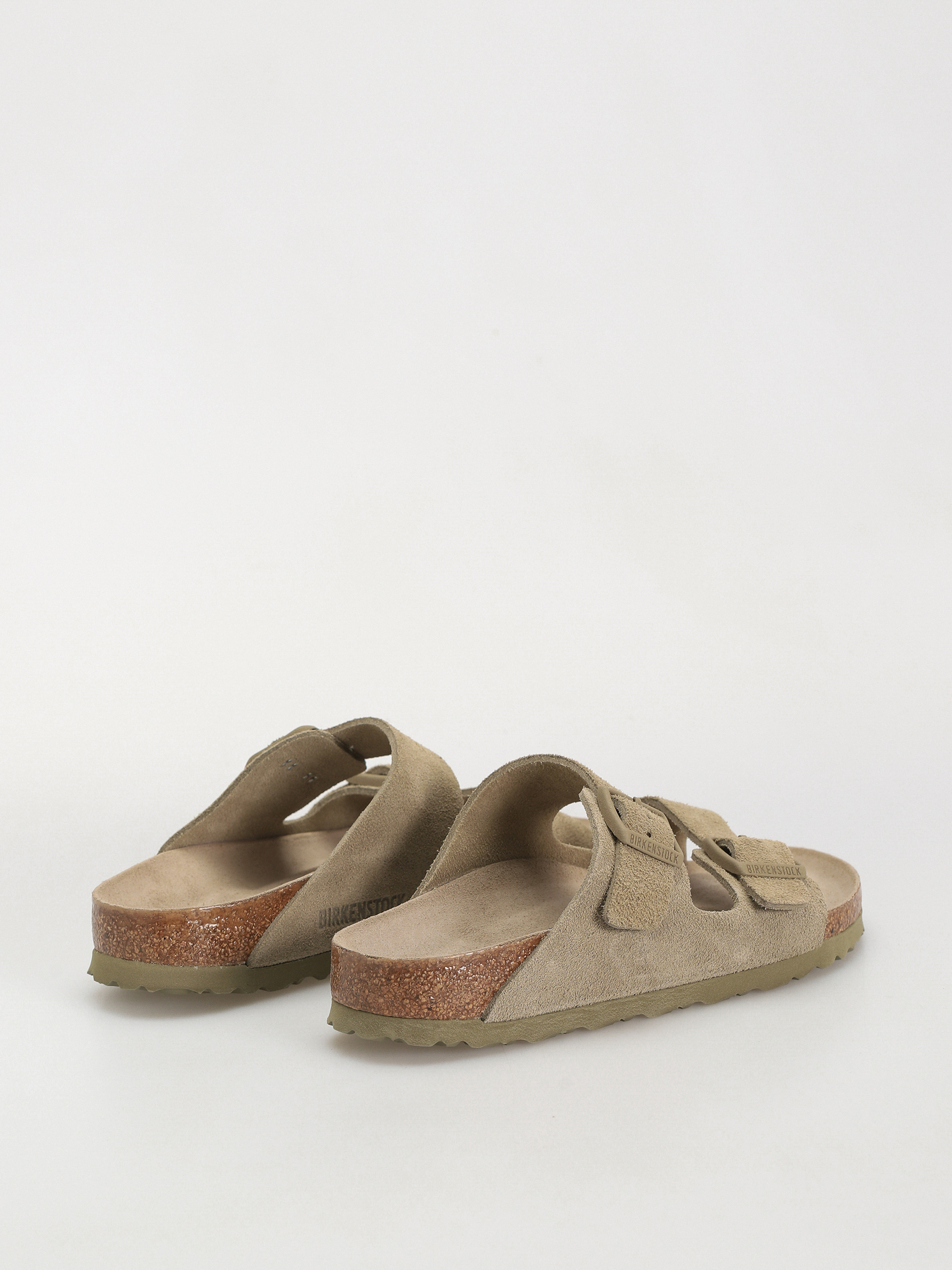 Plážovky Birkenstock Arizona Suede Leather Narrow Wmn (faded khaki)
