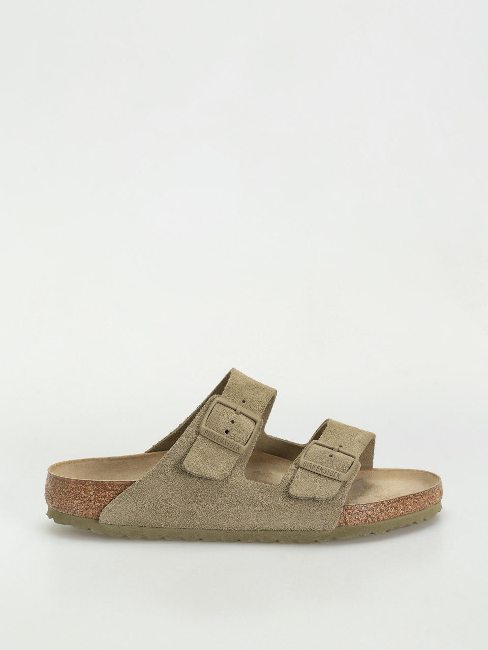 Plážovky Birkenstock Arizona Suede Leather Regular (faded khaki)